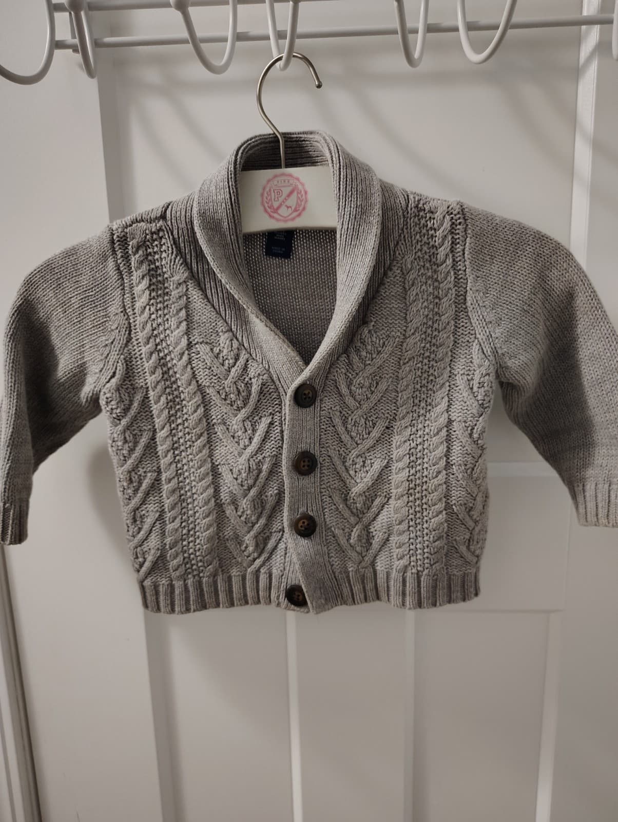 Old Navy Baby Boy Button Up Sweater Cardigan, 6-12 Months - Thumbnail 10