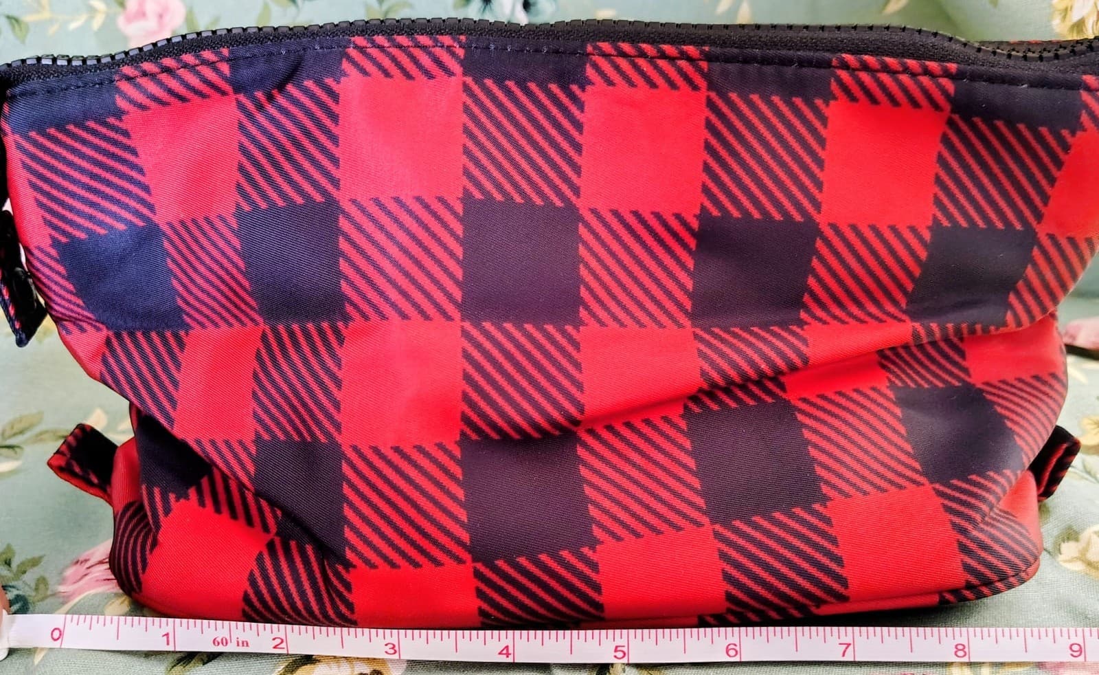 Maurices Red & Black Buffalo Plaid Toiletry Cosmetic Case NWOT - Thumbnail 10