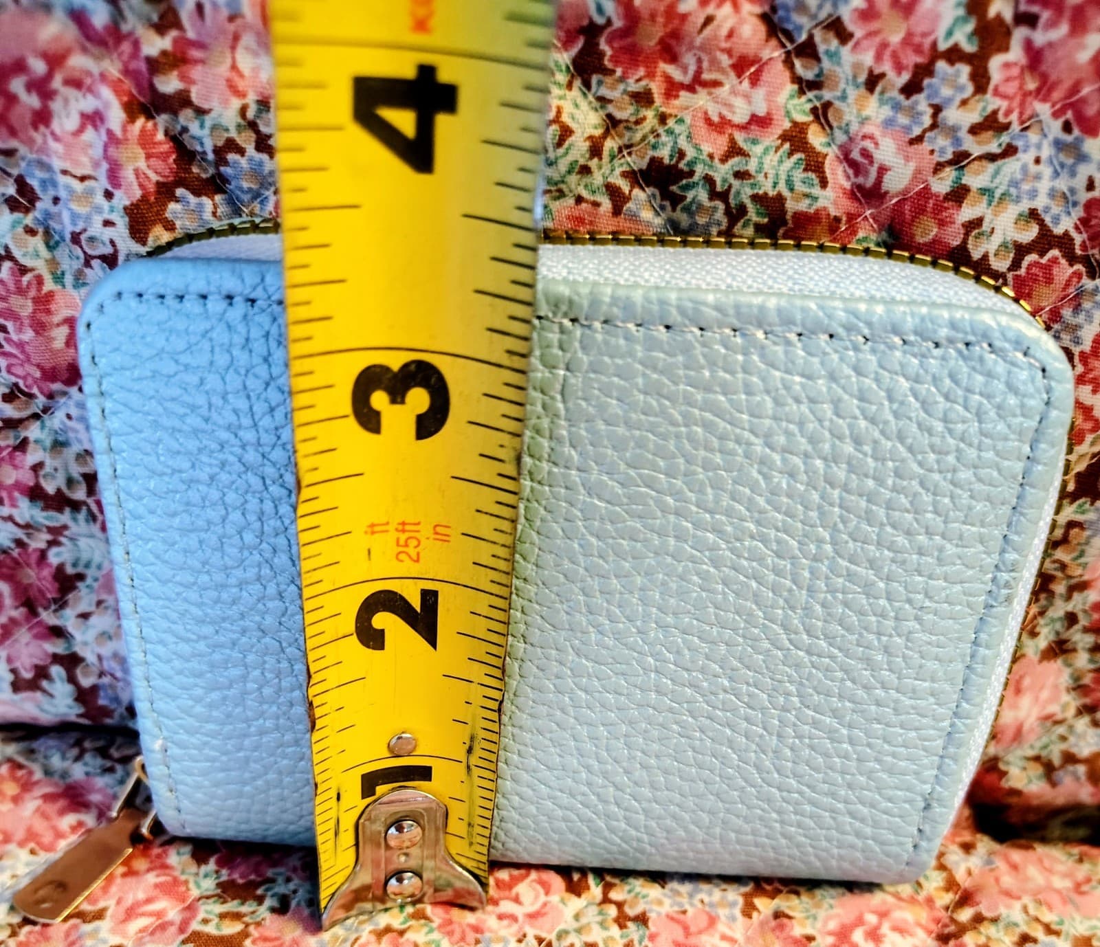 NWOT Faux Leather Baby Blue Card Holder - Thumbnail 7