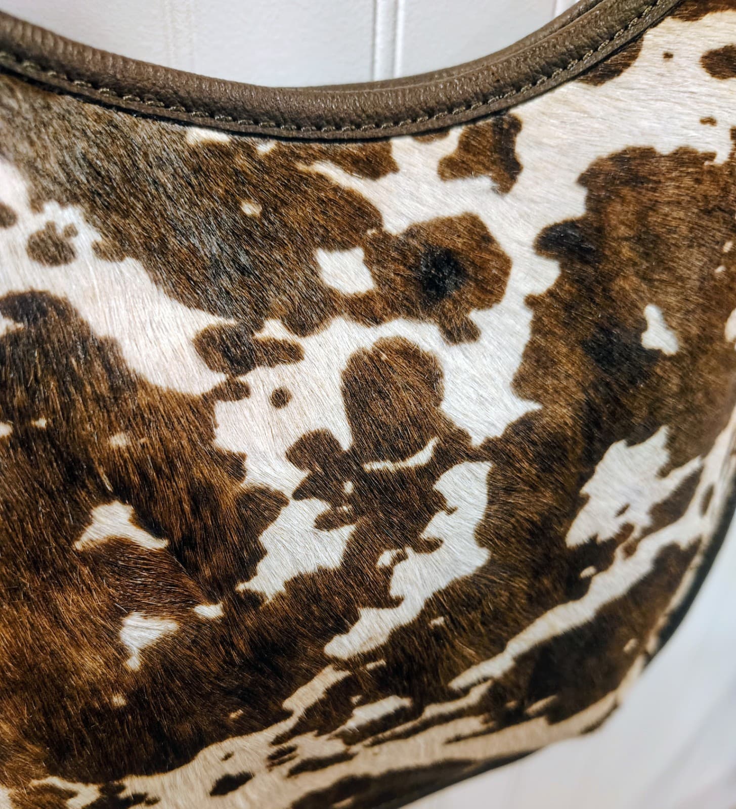 Margot New York Black Leather Hobo Bag With Cowhide NWT, $178 - Thumbnail 8