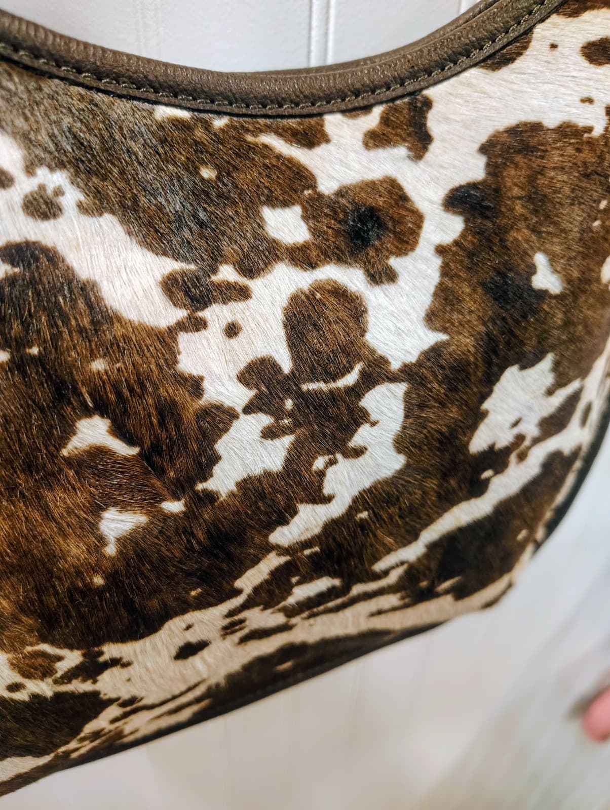Margot New York Black Leather Hobo Bag With Cowhide NWT, $178 - Thumbnail 3