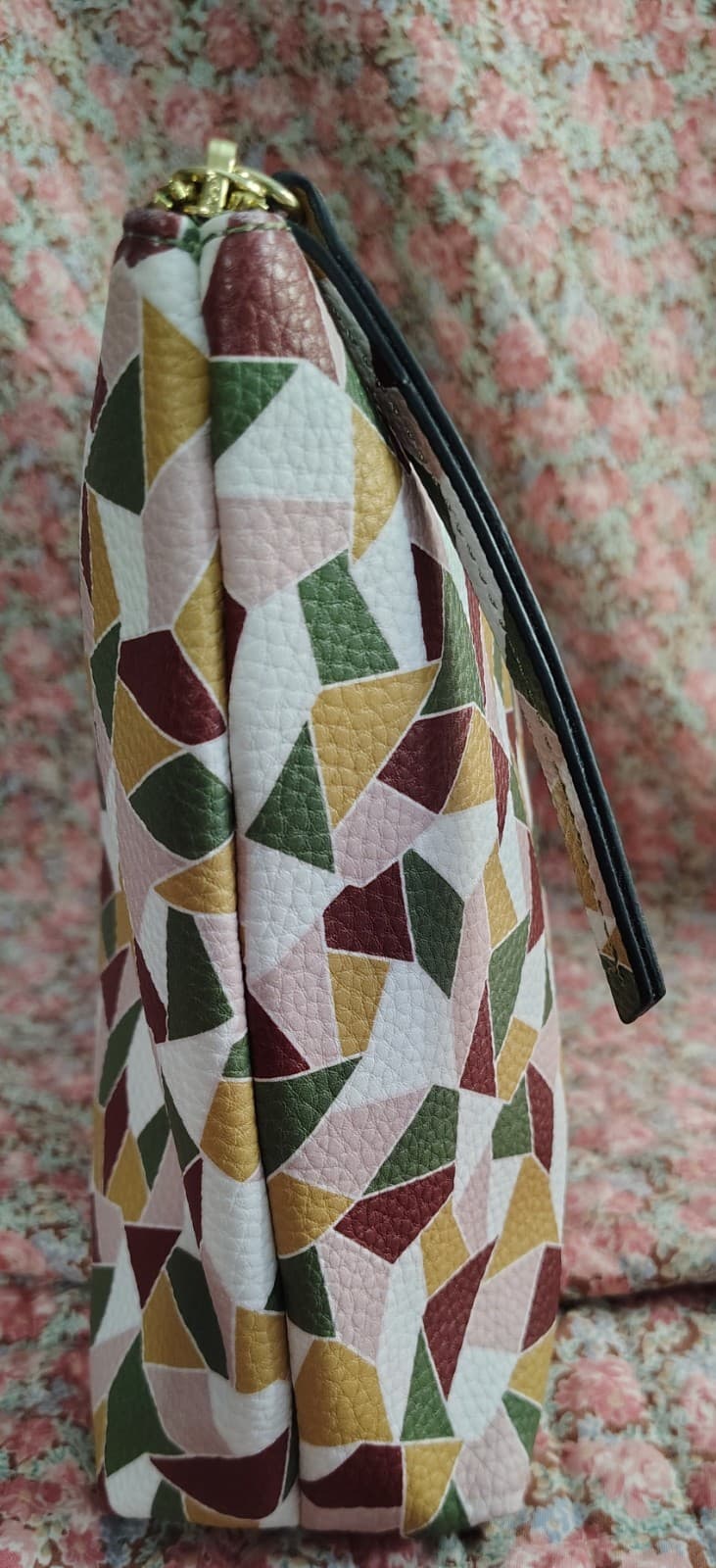 Steve Madden Geometric Pattern Faux Leather Makeup Bag - Thumbnail 3