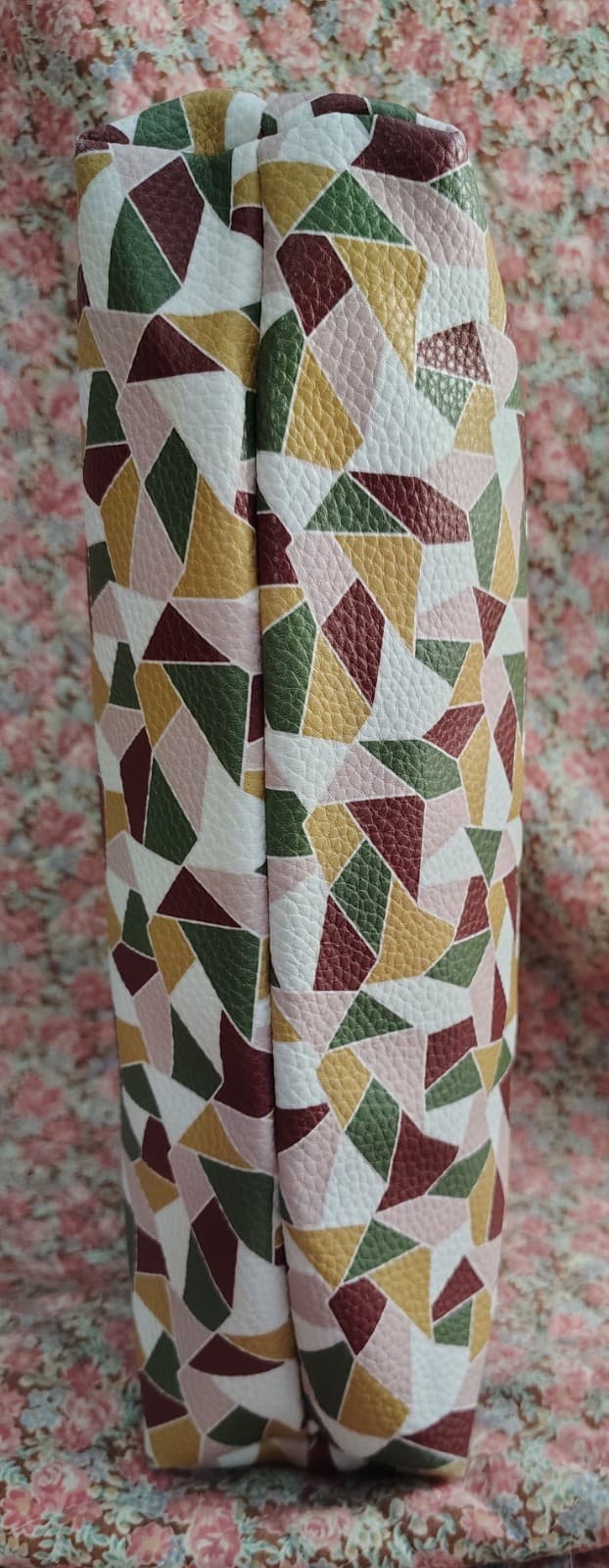 Steve Madden Geometric Pattern Faux Leather Makeup Bag - Thumbnail 4
