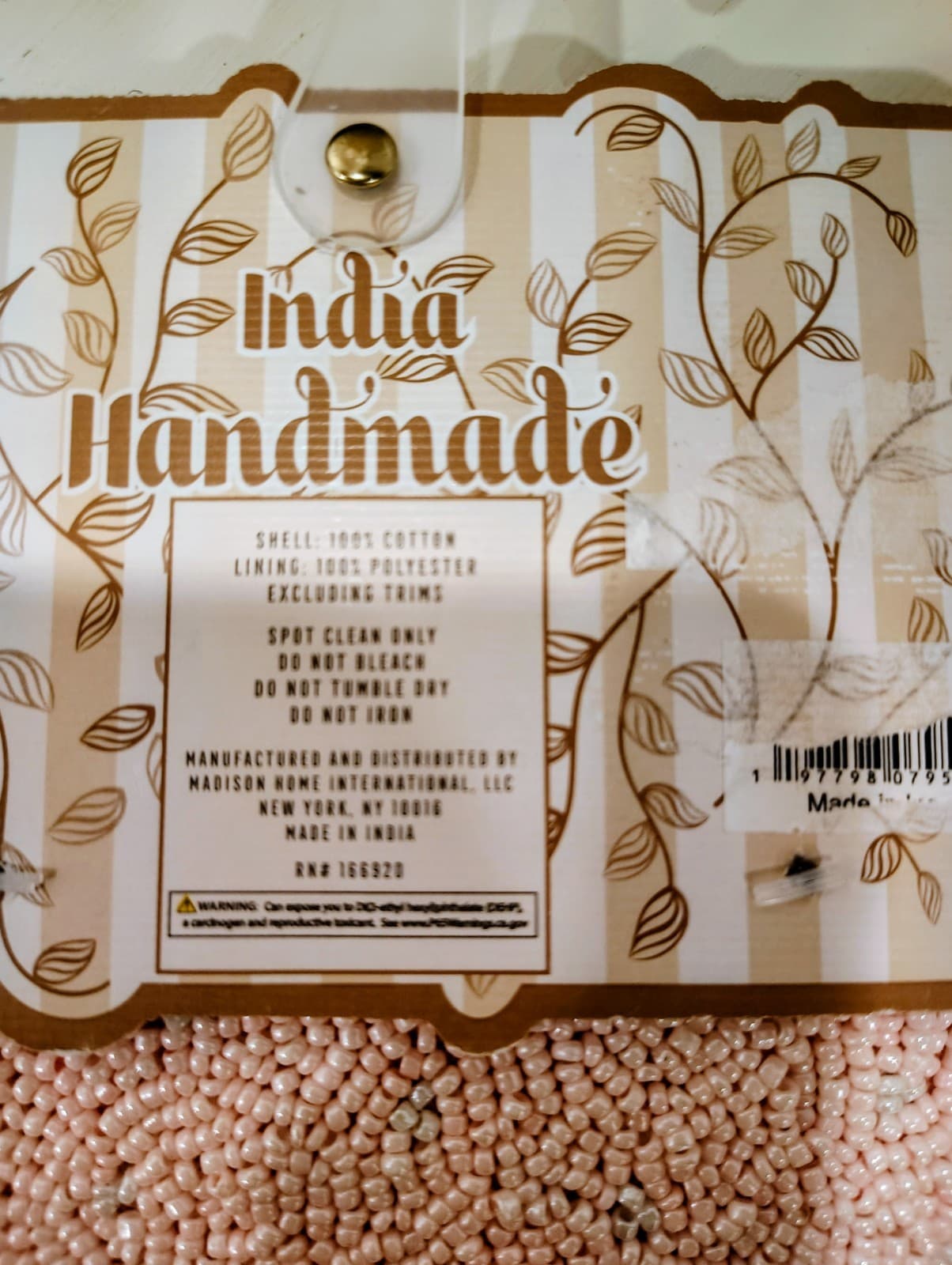 NWT India Handmade Beaded Rose Pink Starfish Change Purse Clutch - Thumbnail 9