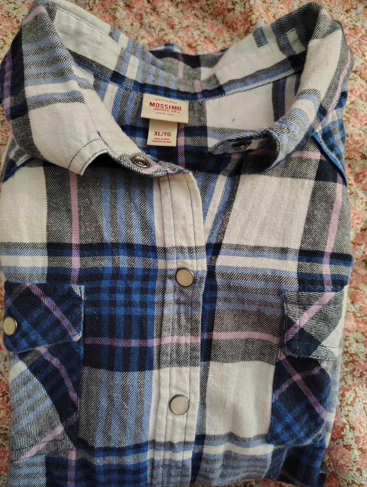 Mossimo Supply Co Shirt Women’s Size XL Flannel Boyfriend Fit Long Sleeve - Thumbnail 6