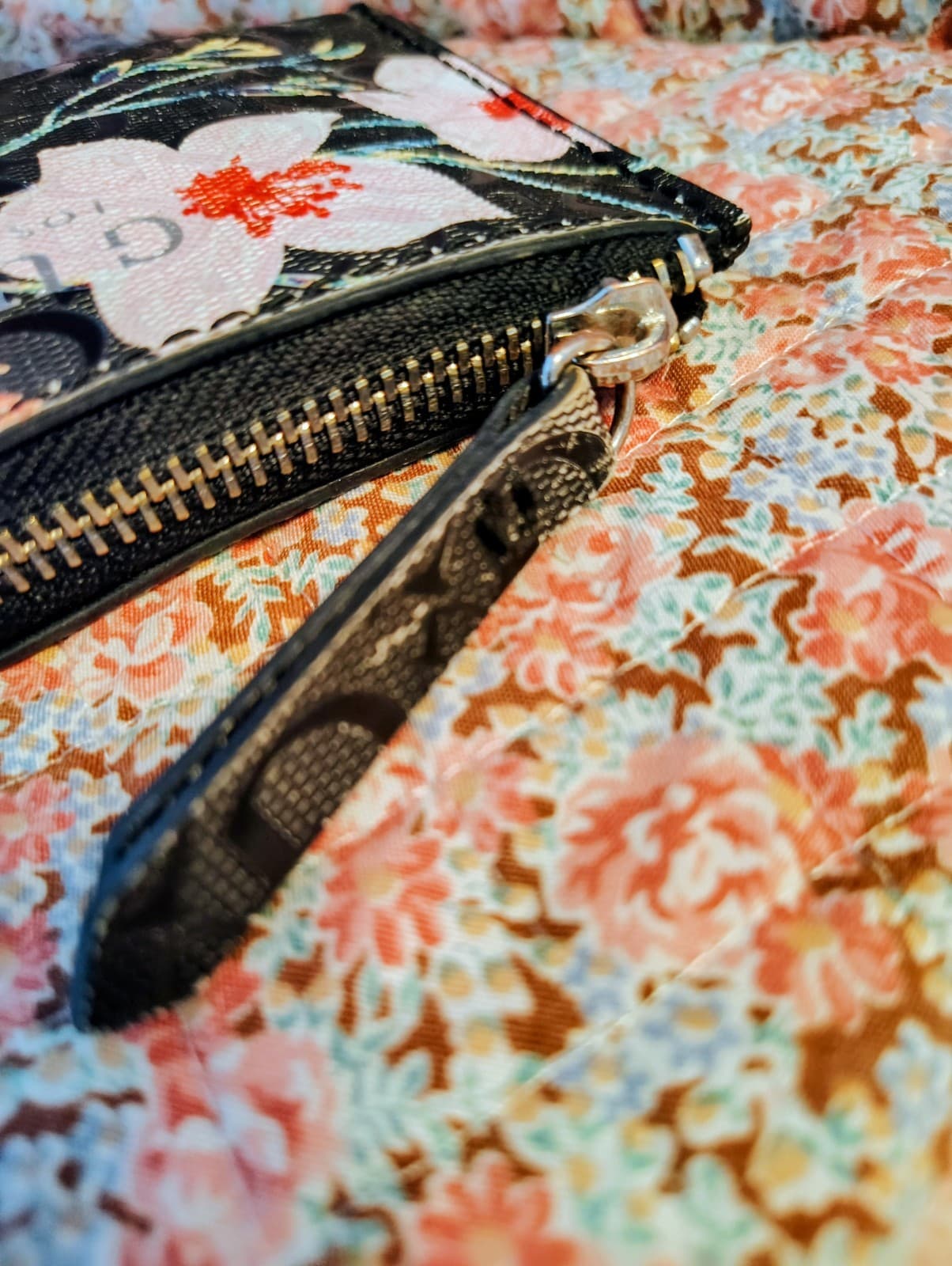 Guess Black Floral Wallet - Thumbnail 10