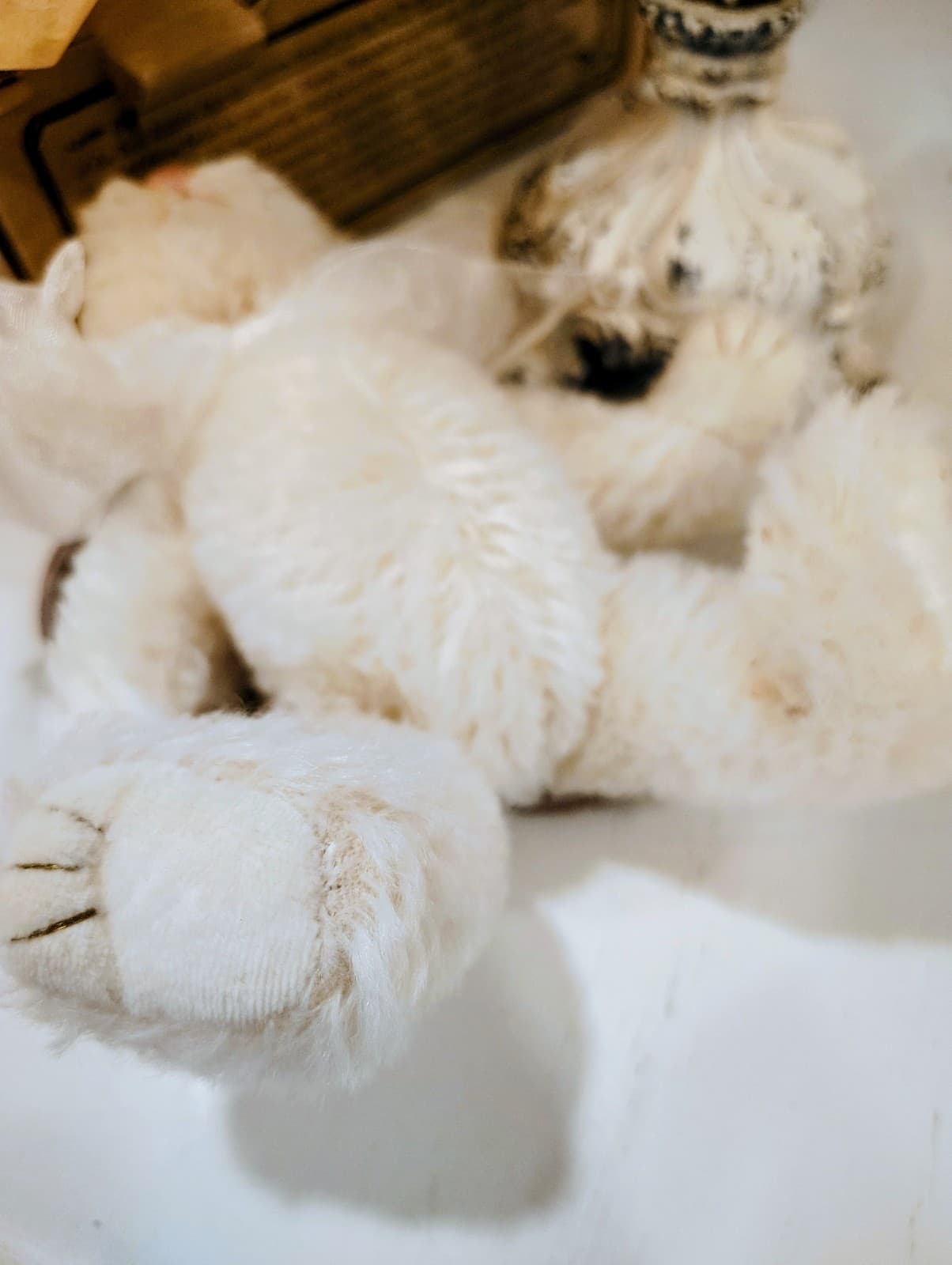 Boyds Bears Vanessa R. Angel, Gold Star Bow White Teddy Bear, Tag, Box, Retired - Thumbnail 10
