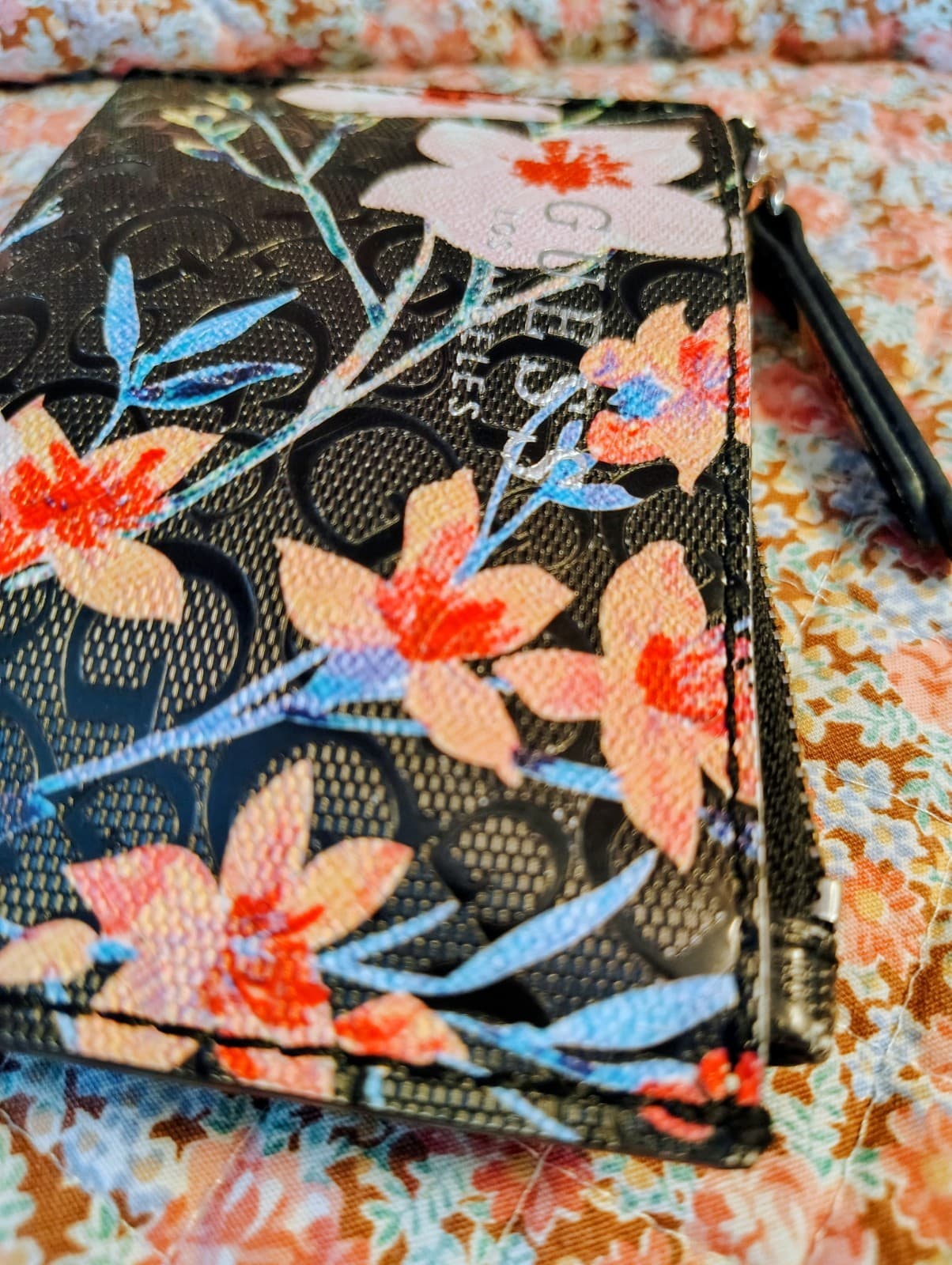 Guess Black Floral Wallet - Thumbnail 12