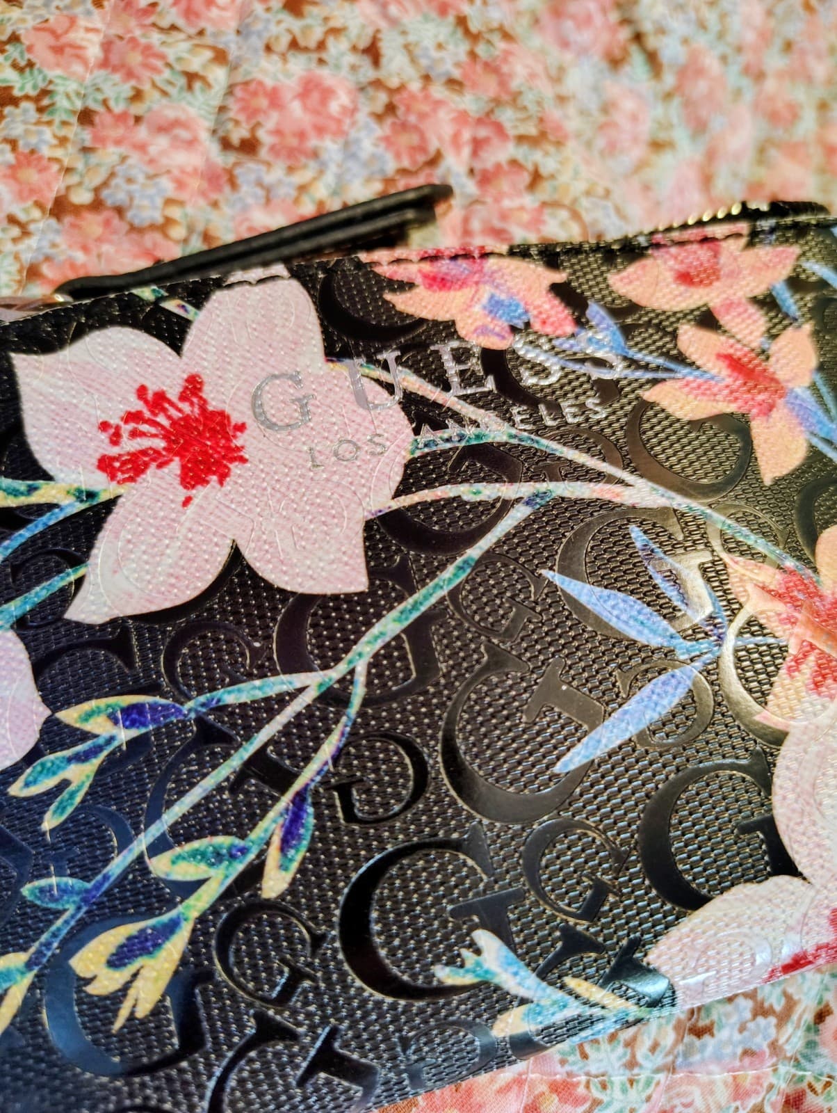Guess Black Floral Wallet - Thumbnail 14