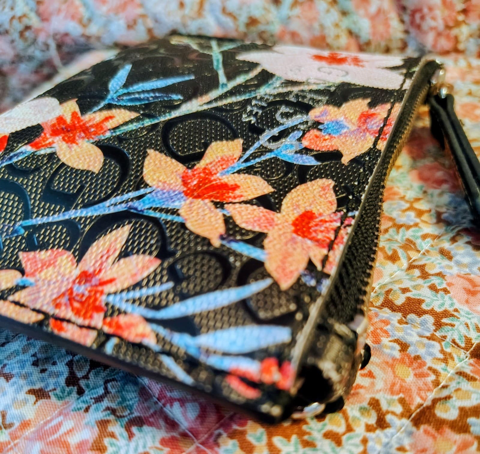 Guess Black Floral Wallet - Thumbnail 11