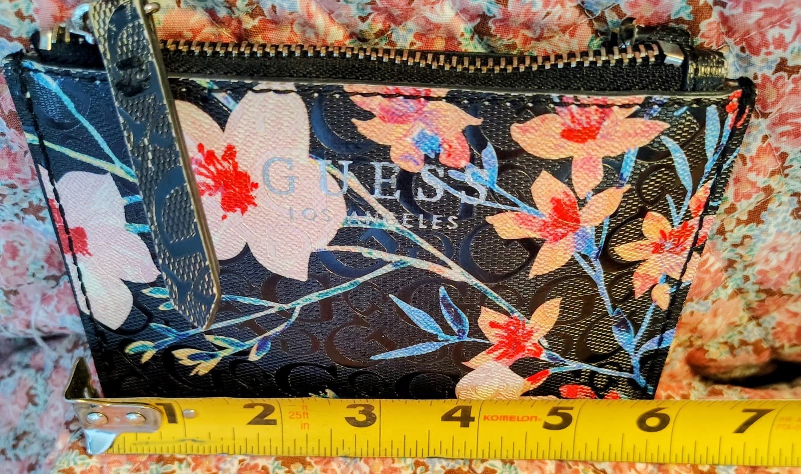 Guess Black Floral Wallet - Thumbnail 6