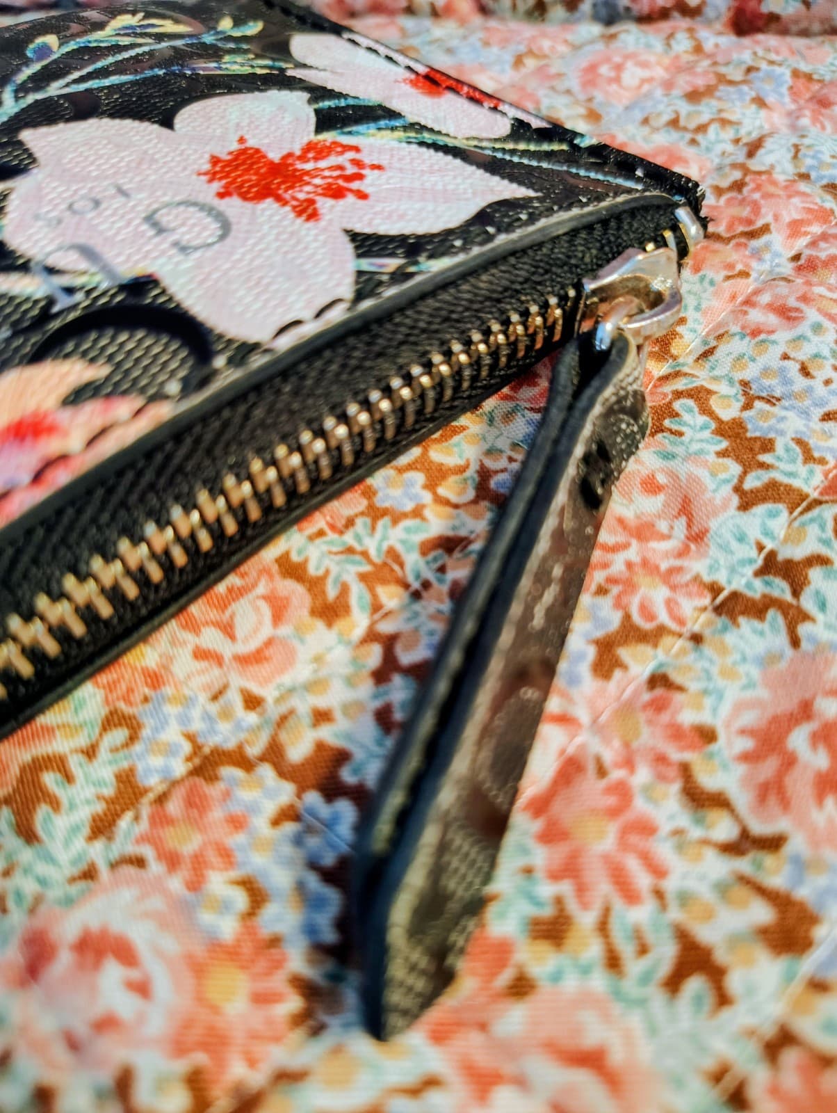 Guess Black Floral Wallet - Thumbnail 9