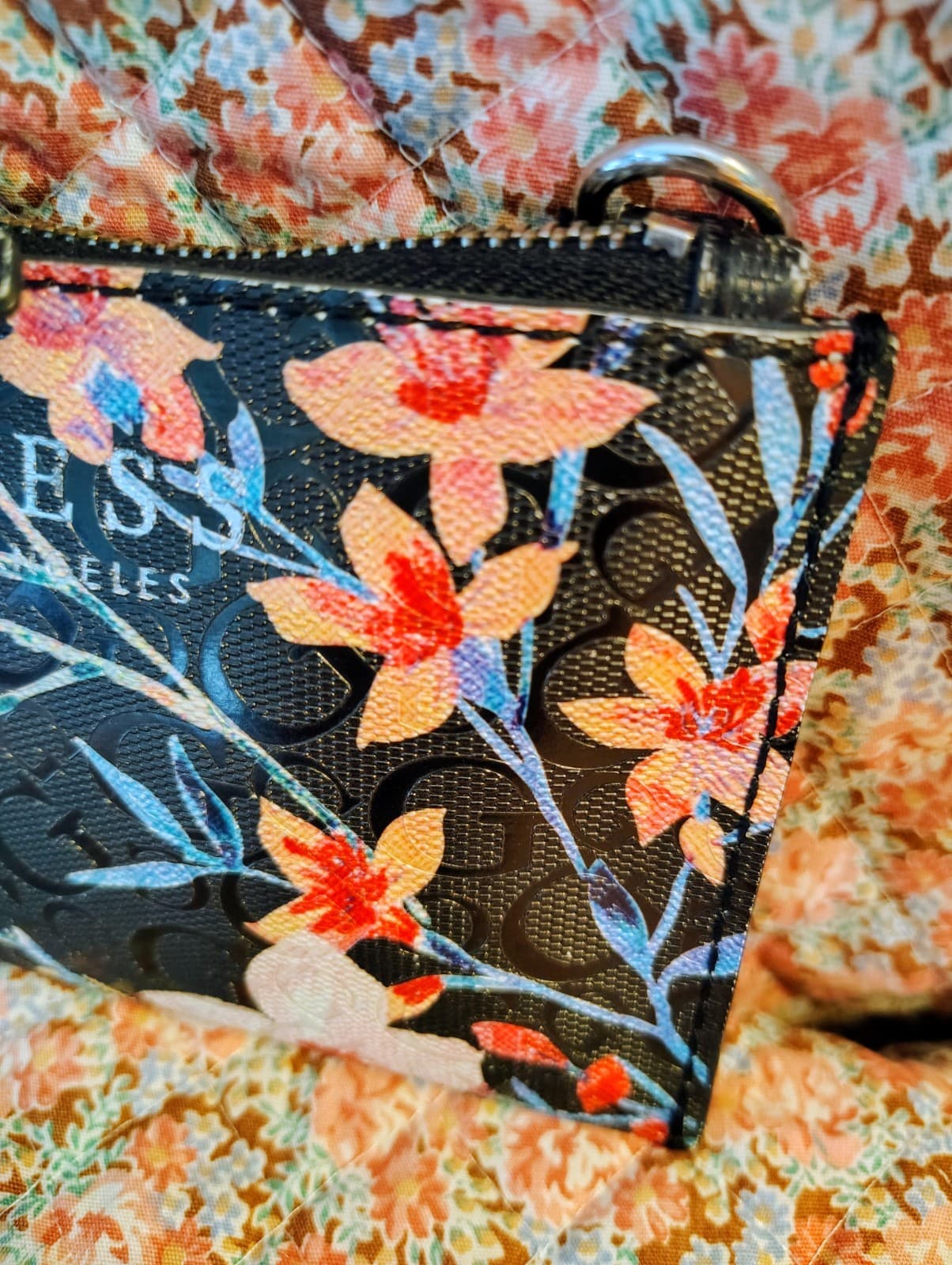 Guess Black Floral Wallet - Thumbnail 3