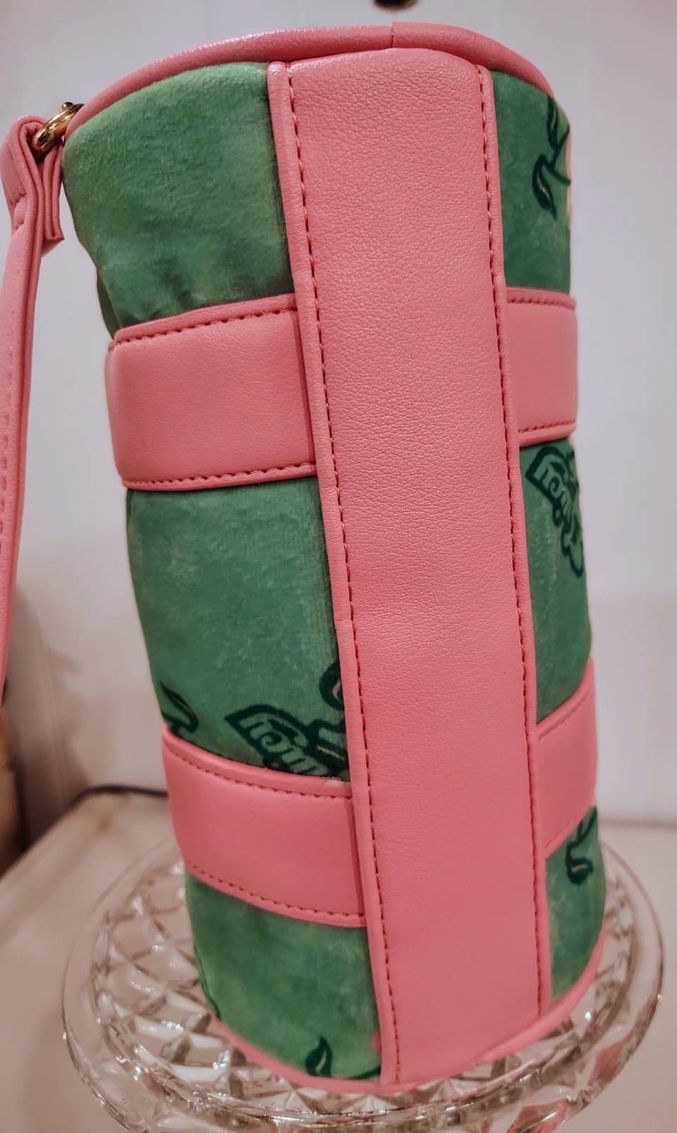 Juicy Couture Retro Cherry Mini Barrel Handbag Crossbody Green Pink NWOT $99 - Thumbnail 14