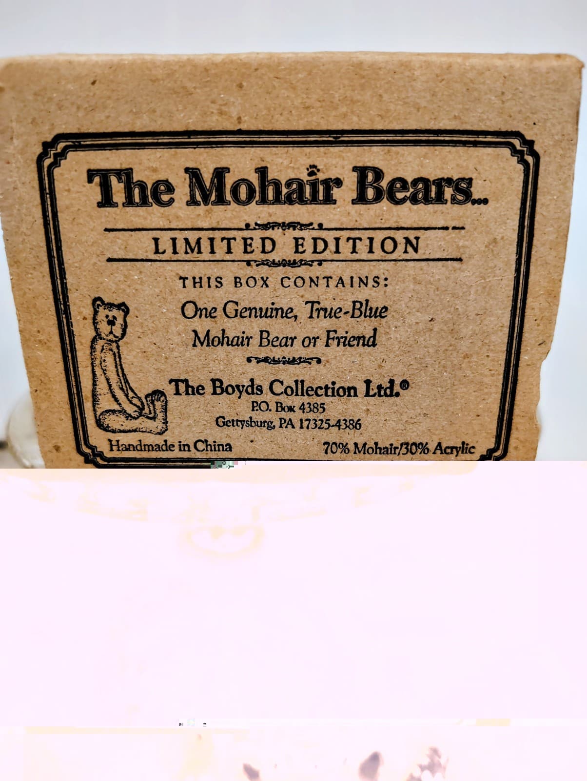 Boyds Bears Vanessa R. Angel, Gold Star Bow White Teddy Bear, Tag, Box, Retired - Thumbnail 12