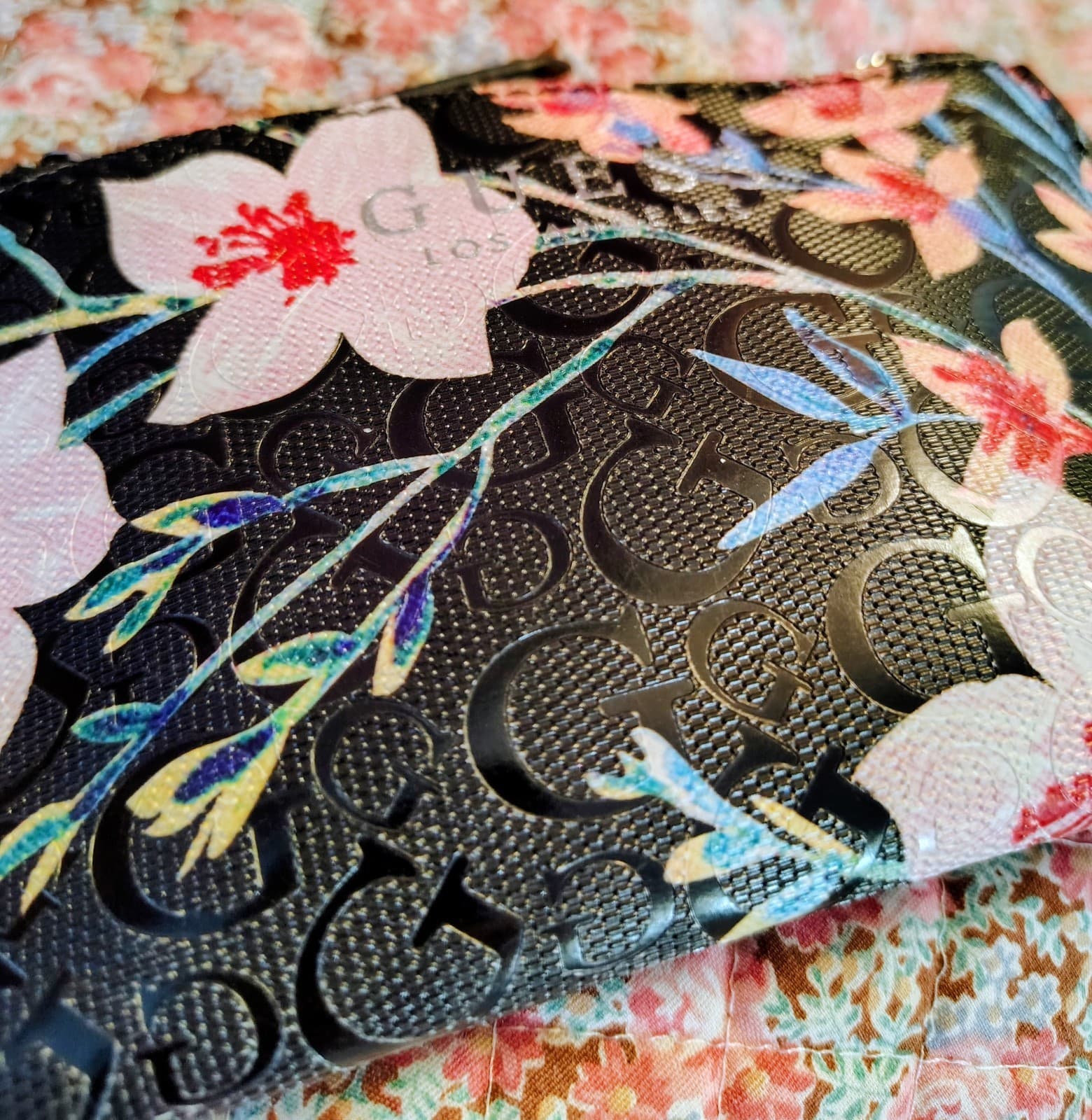 Guess Black Floral Wallet - Thumbnail 13