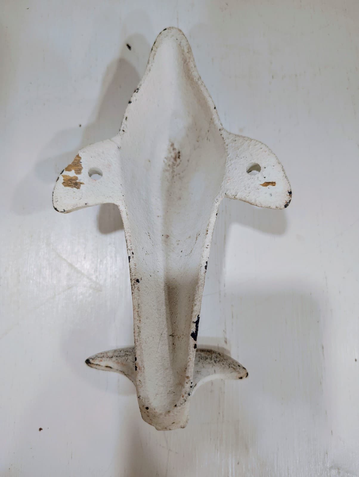NWOT Cast Iron White Dolphin Towel Clothes Hook - Thumbnail 4