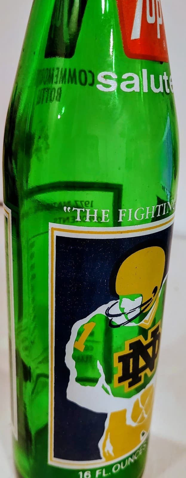 VINTAGE 1977 NOTRE DAME 7UP BOTTLE NATIONAL CHAMPS - Thumbnail 7