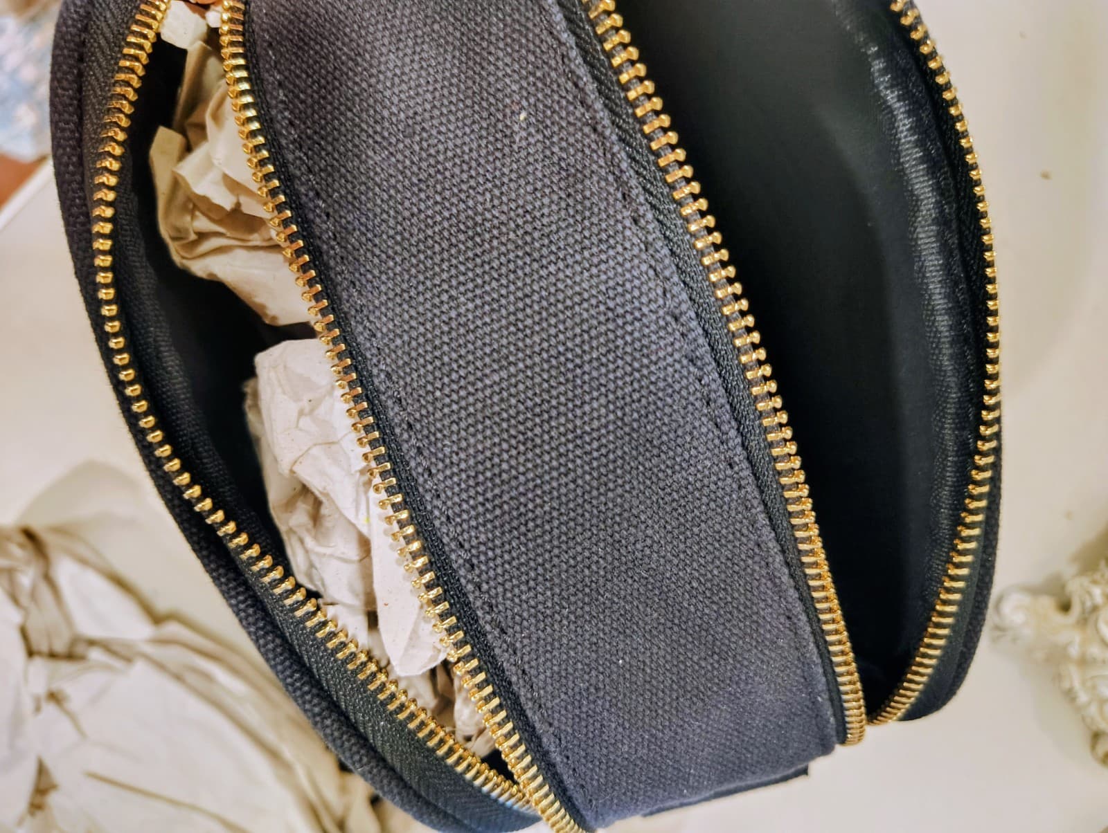 Sincerely Jules Striped Canvas Crossbody NWT, Double Pocket, Tassel - Thumbnail 12