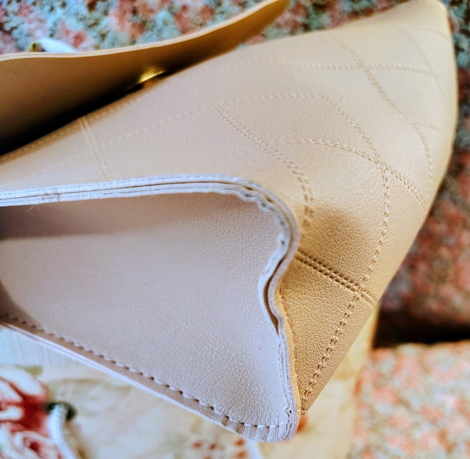Pale Pink NWOT Faux Leather Bag Crossbody Strap Scarf - Thumbnail 8