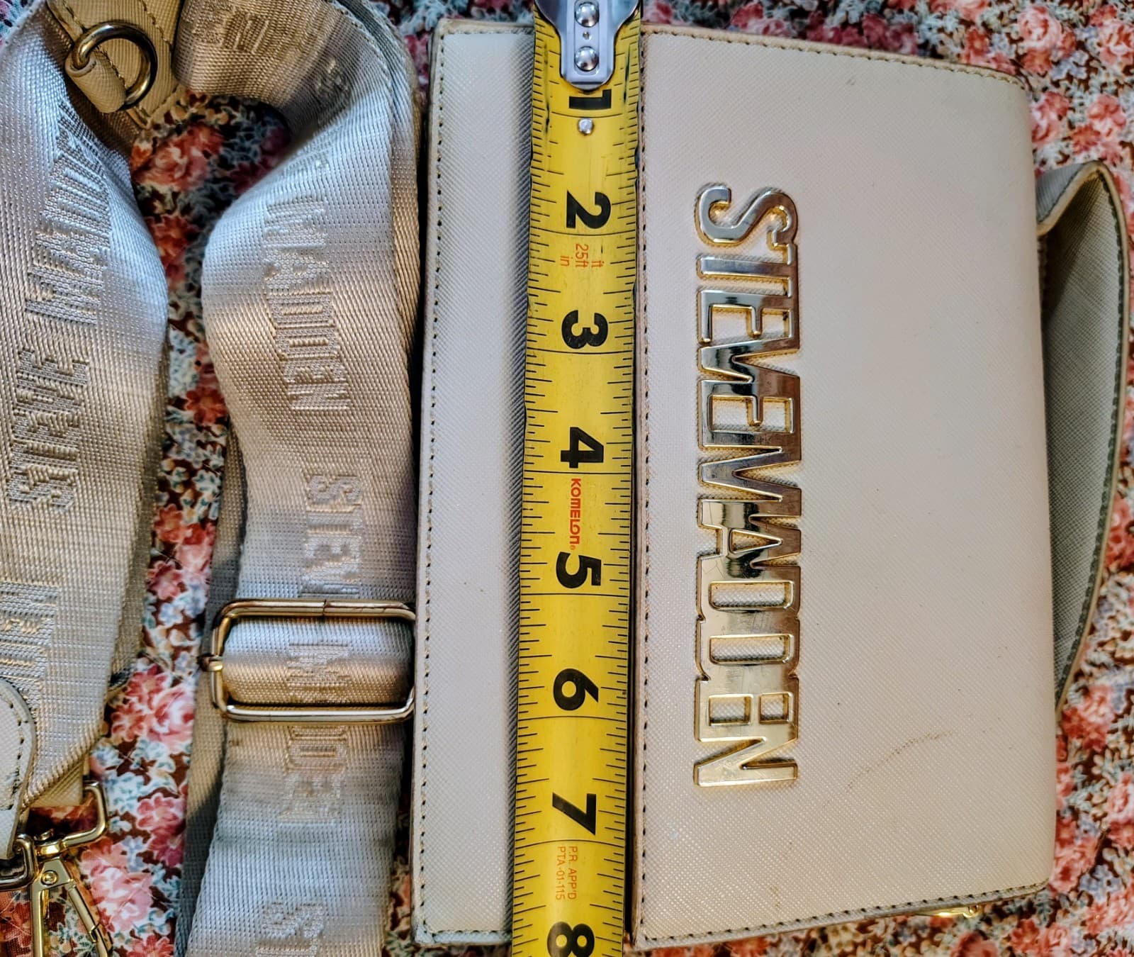 Steve Madden Crossbody Bag, Beige, Gulf Lettering, - Thumbnail 13