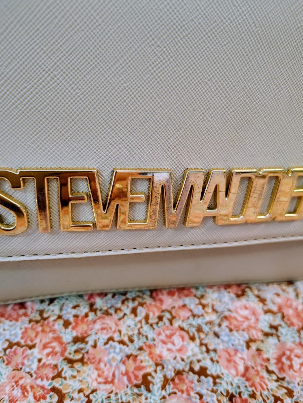 Steve Madden Crossbody Bag, Beige, Gulf Lettering, - Thumbnail 2