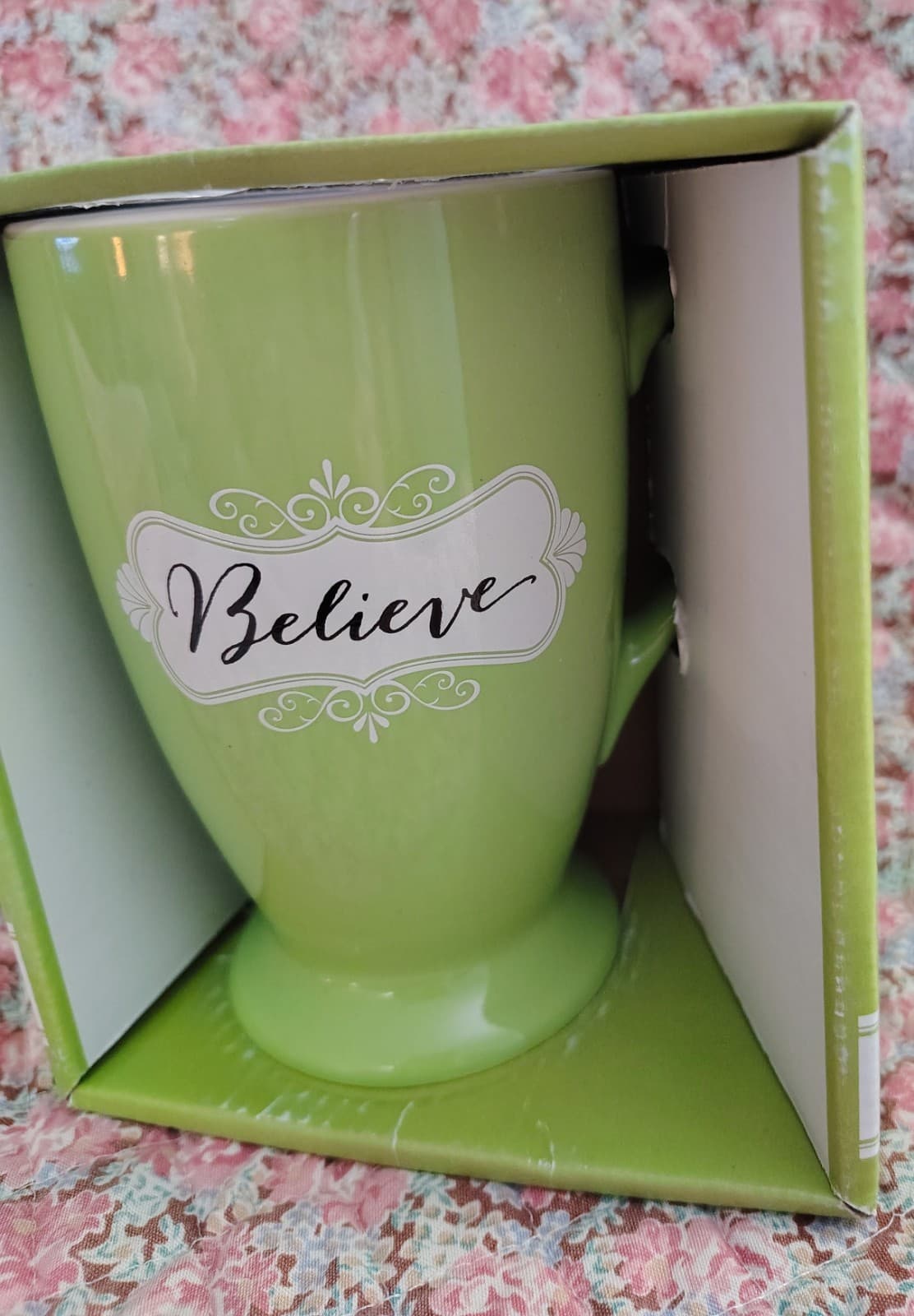 NIB Green Coffee Mug, Christian, The Lord Is With You - Thumbnail 4