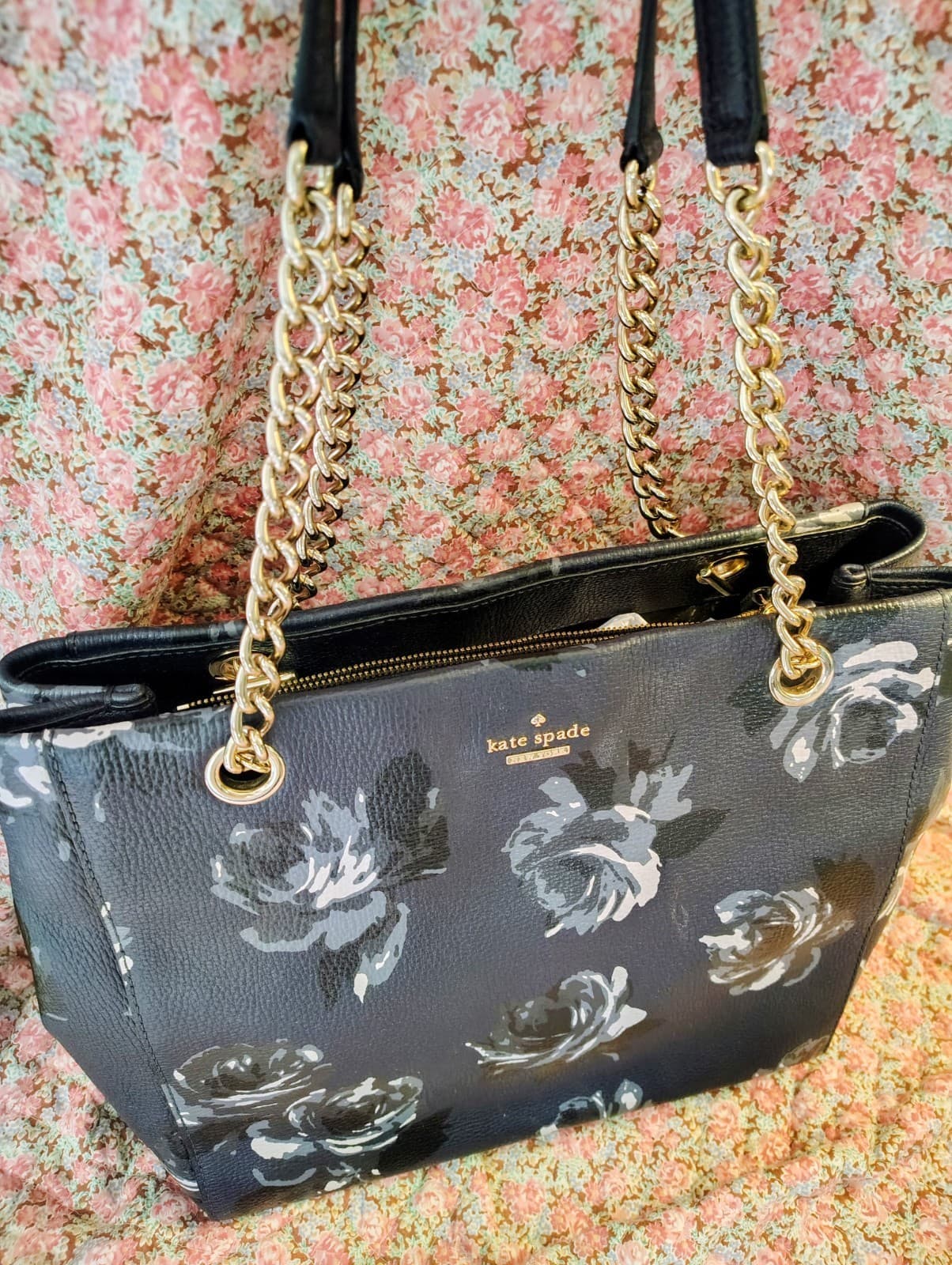 Kade Spade New York Womens Shoulder Bag Leather Blue/Silver NWOT $378 - Thumbnail 2