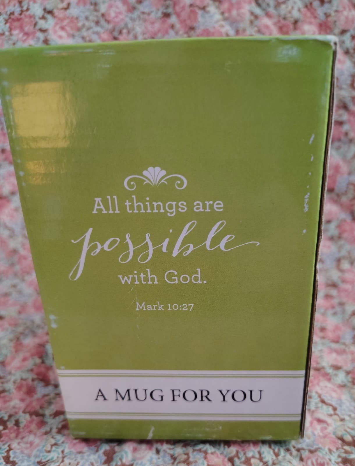 NIB Green Coffee Mug, Christian, The Lord Is With You - Thumbnail 3