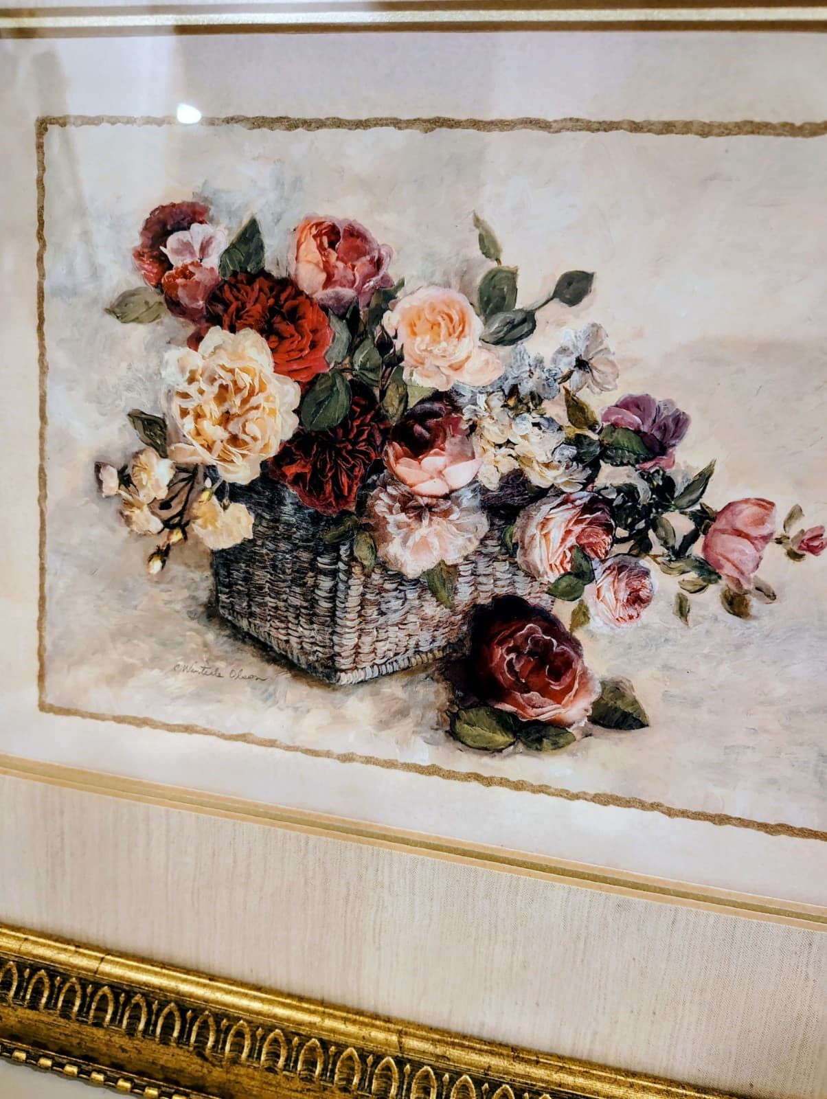 Gold Framed C. Winterle Olson Watercolor Reprint 17x14 - Thumbnail 2