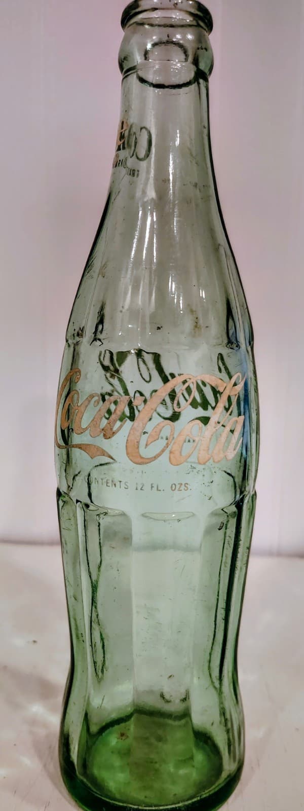 Vintage 1962 Coca Cola Green Glass Bottle - Thumbnail 2