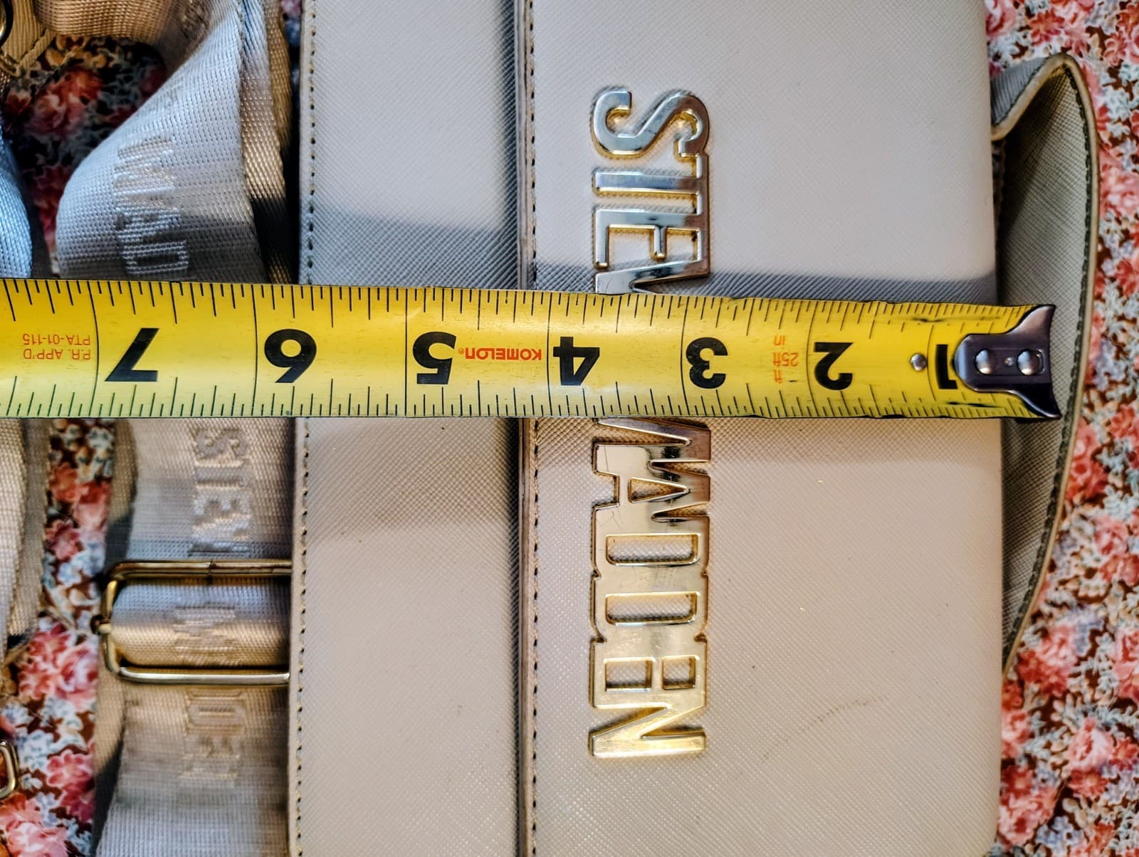 Steve Madden Crossbody Bag, Beige, Gulf Lettering, - Thumbnail 14