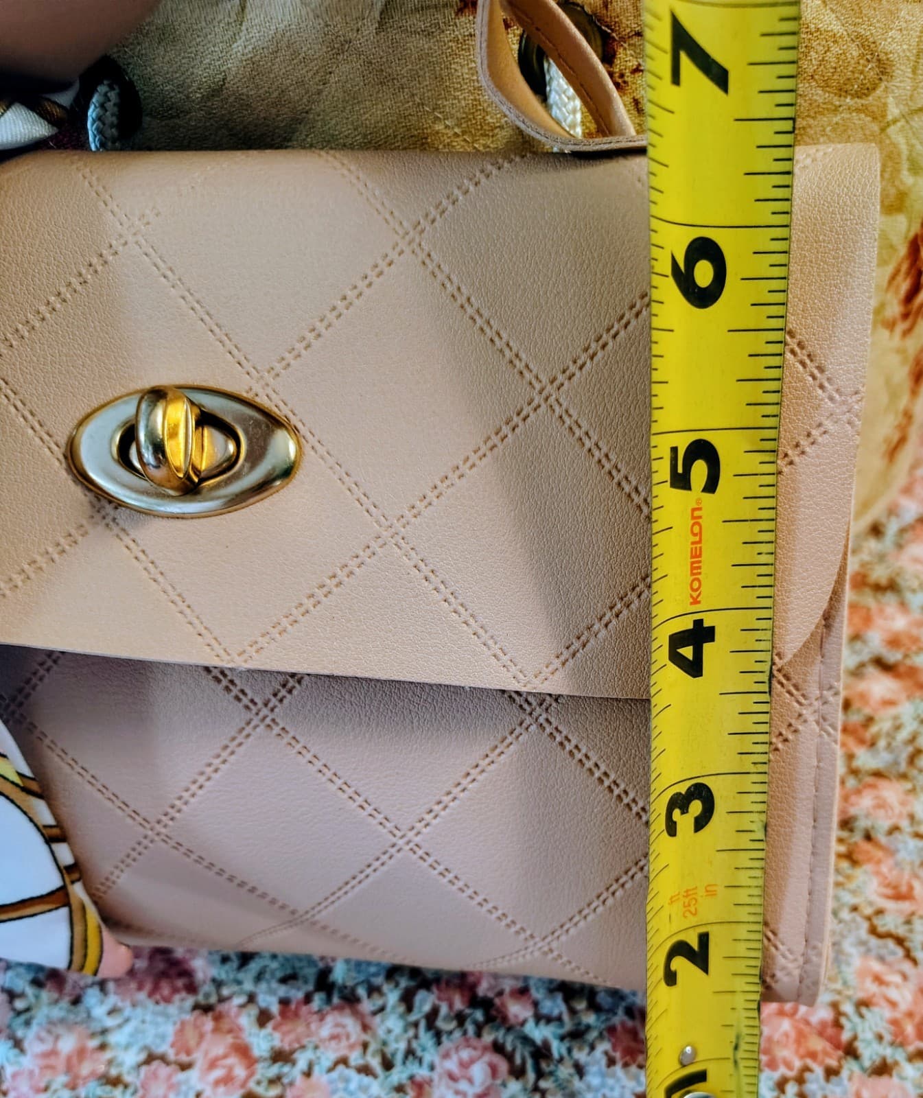 Pale Pink NWOT Faux Leather Bag Crossbody Strap Scarf - Thumbnail 14
