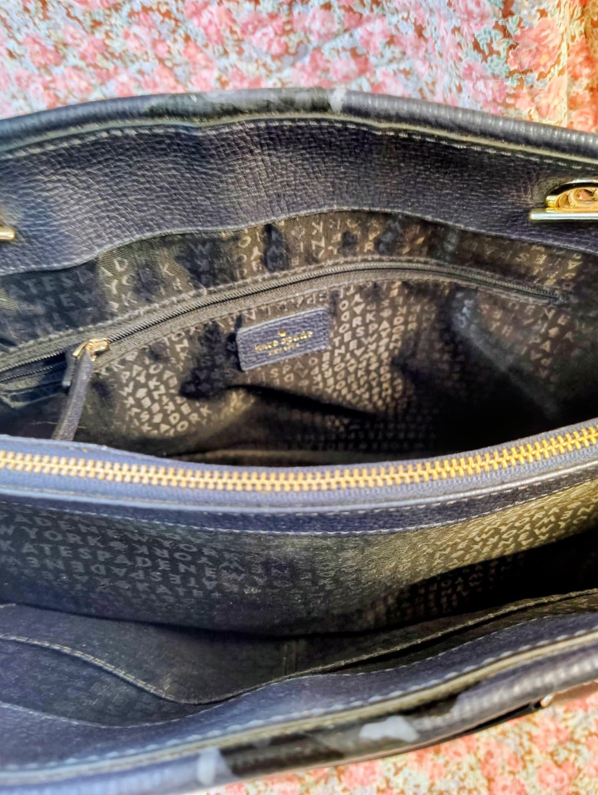 Kade Spade New York Womens Shoulder Bag Leather Blue/Silver NWOT $378 - Thumbnail 12