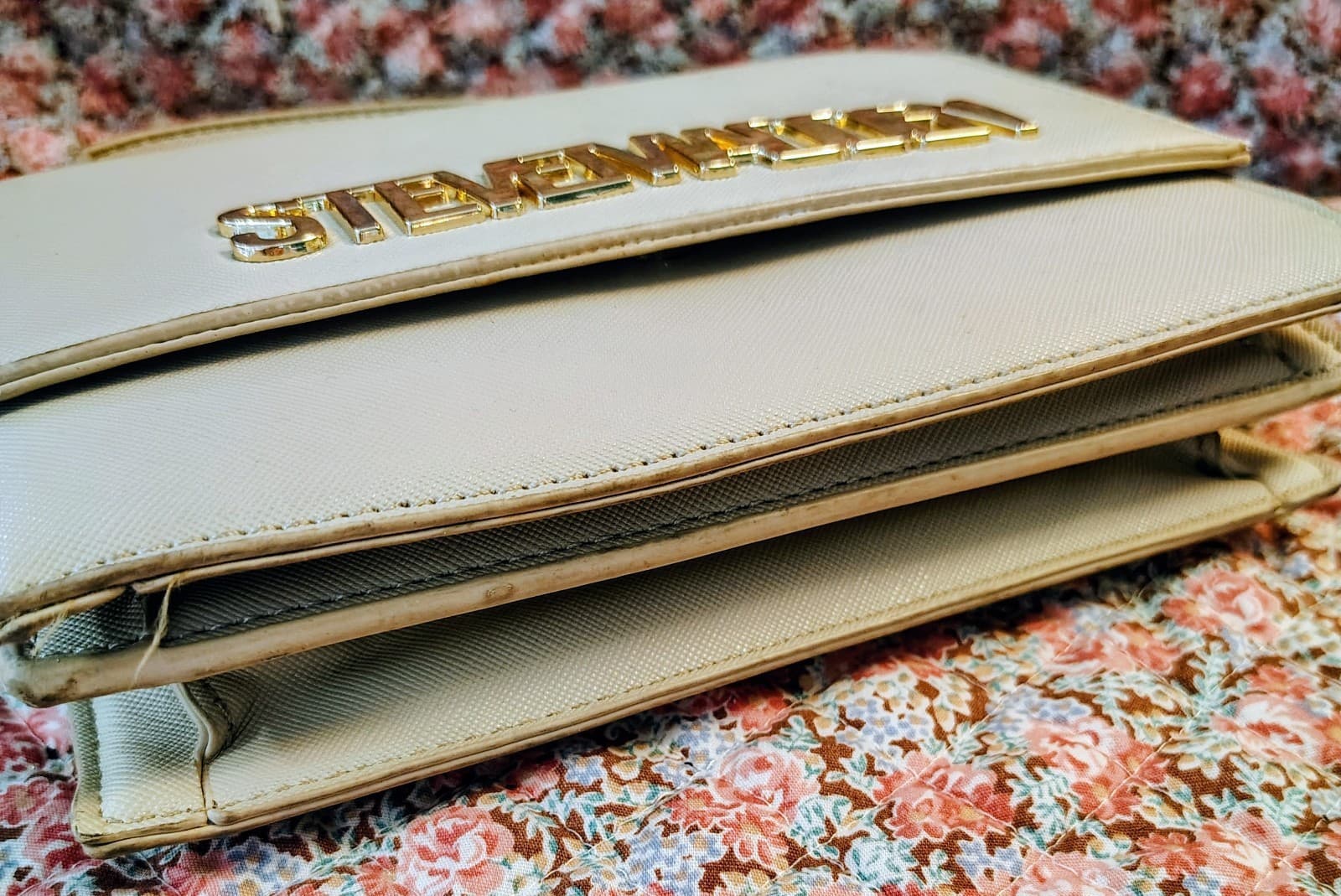 Steve Madden Crossbody Bag, Beige, Gulf Lettering, - Thumbnail 4