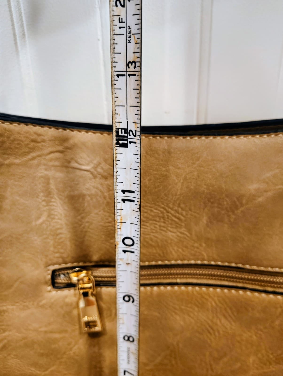 Jen & Co Vegan Leather Shoulder Bag Brown, Pockets, Fleece On Reverse, NWT - Thumbnail 9