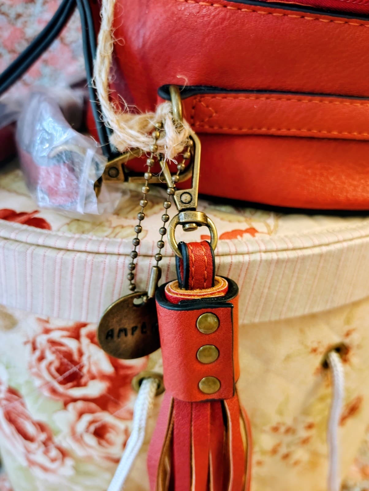 Ampere NWT Round Woven Vegan Leather Crossbody Bag - Thumbnail 5