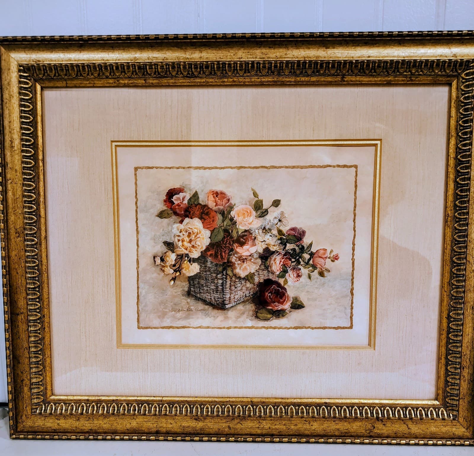 Gold Framed C. Winterle Olson Watercolor Reprint 17x14 - Thumbnail 4
