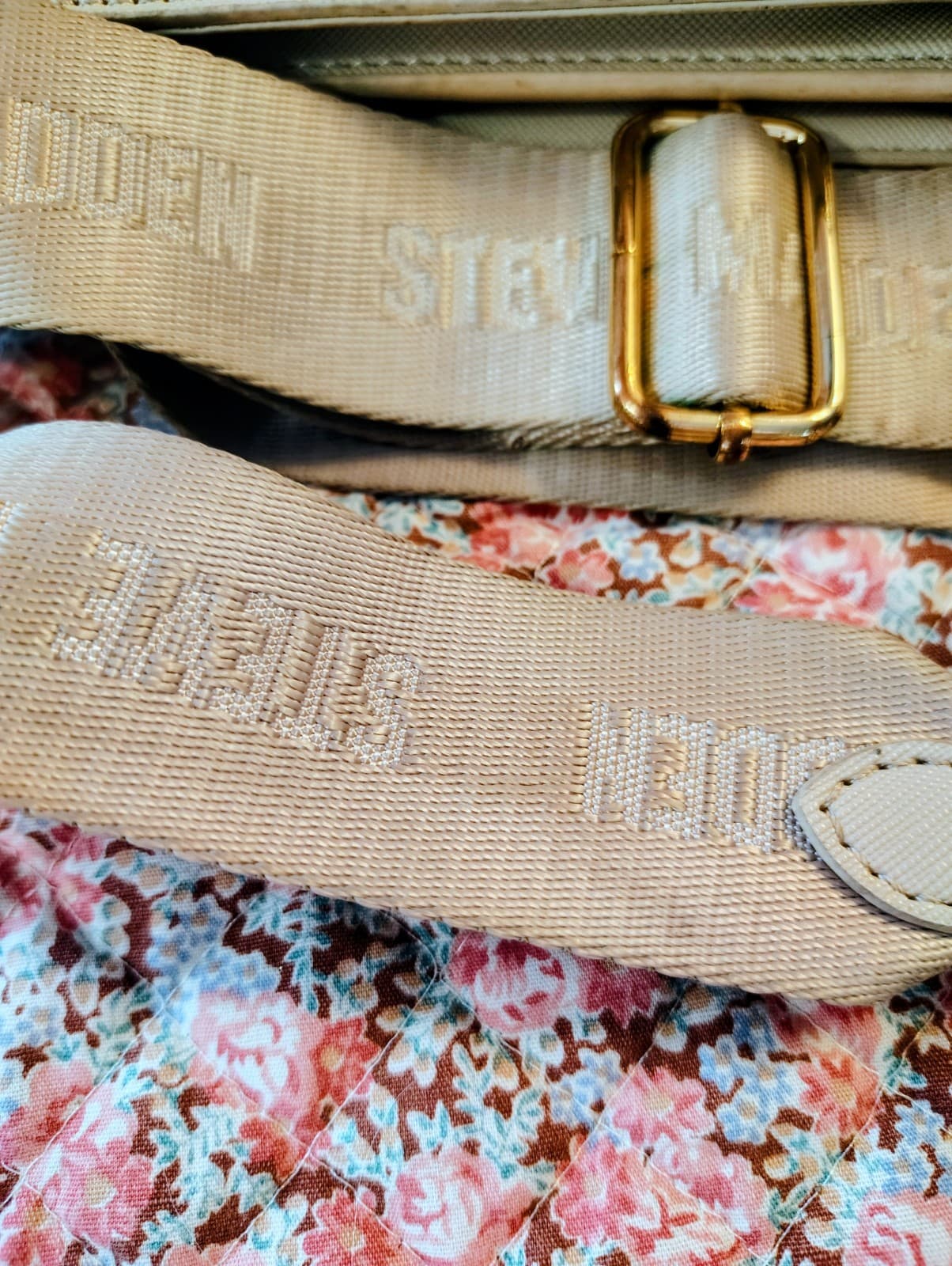 Steve Madden Crossbody Bag, Beige, Gulf Lettering, - Thumbnail 10