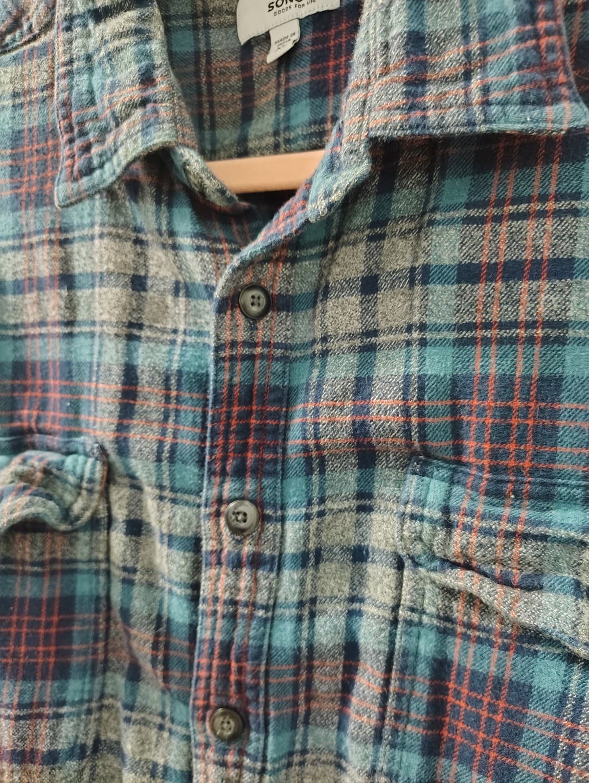 Sonoma Mens Flannel Shirt, XL - Thumbnail 6