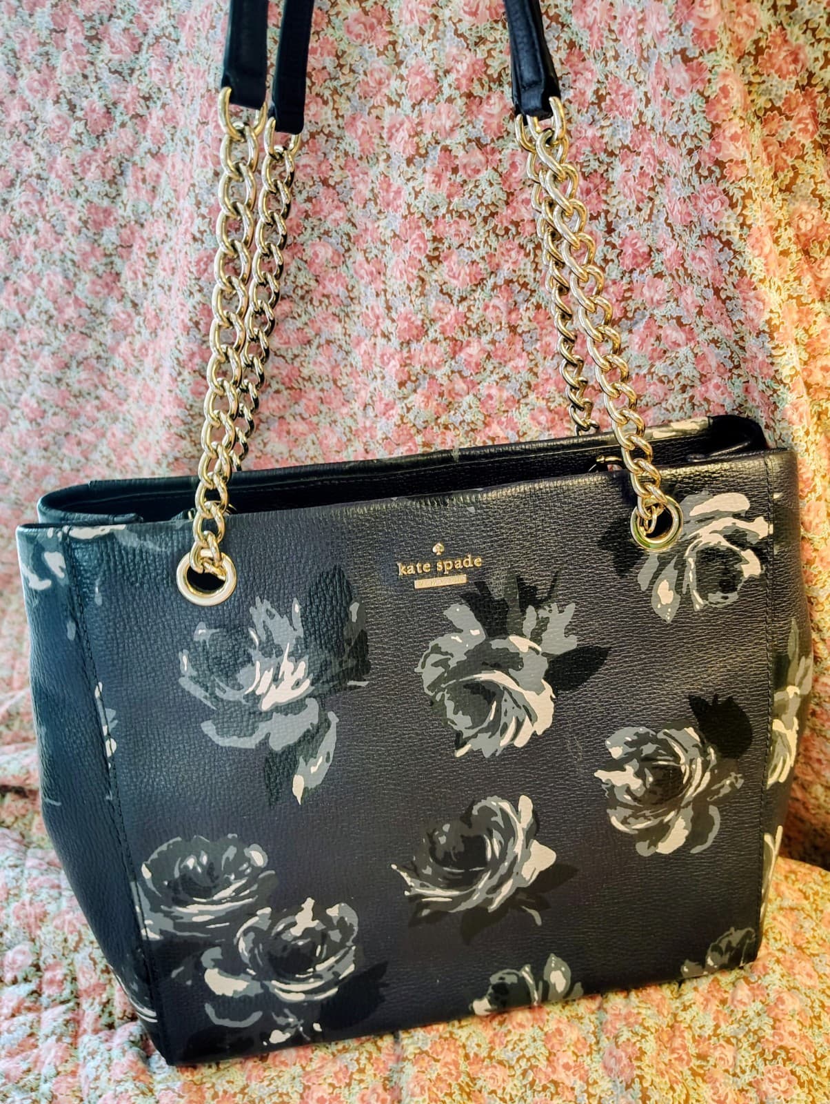 Kade Spade New York Womens Shoulder Bag Leather Blue/Silver NWOT $378 - Thumbnail 22