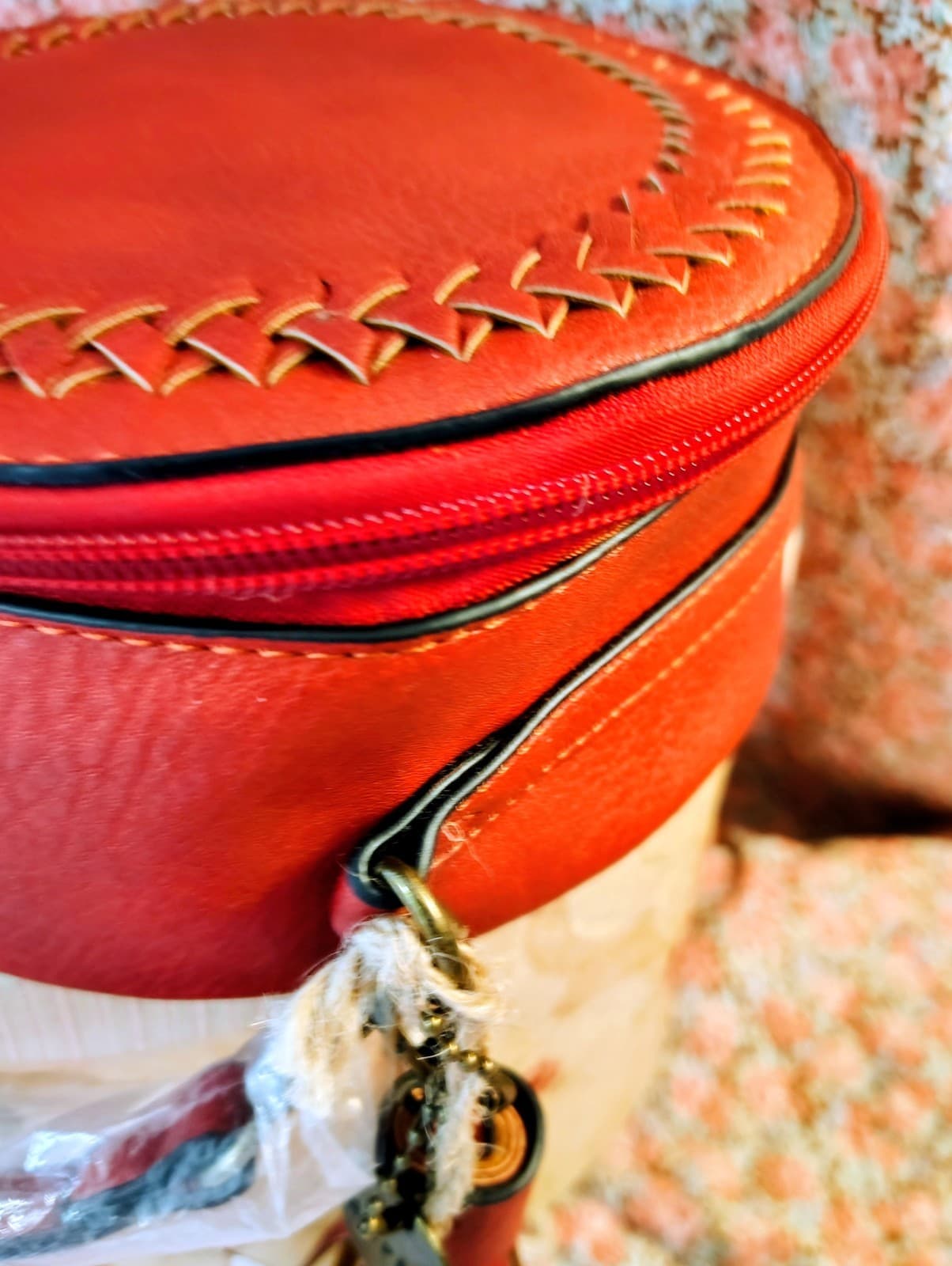 Ampere NWT Round Woven Vegan Leather Crossbody Bag - Thumbnail 19