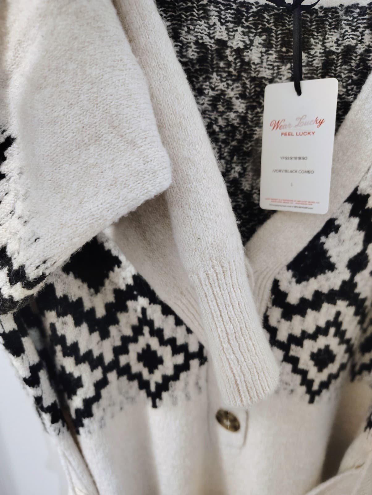 NWT Lucky Brand Cardigan With Waist Belt, Women's Large, MSRP $119 - Thumbnail 8