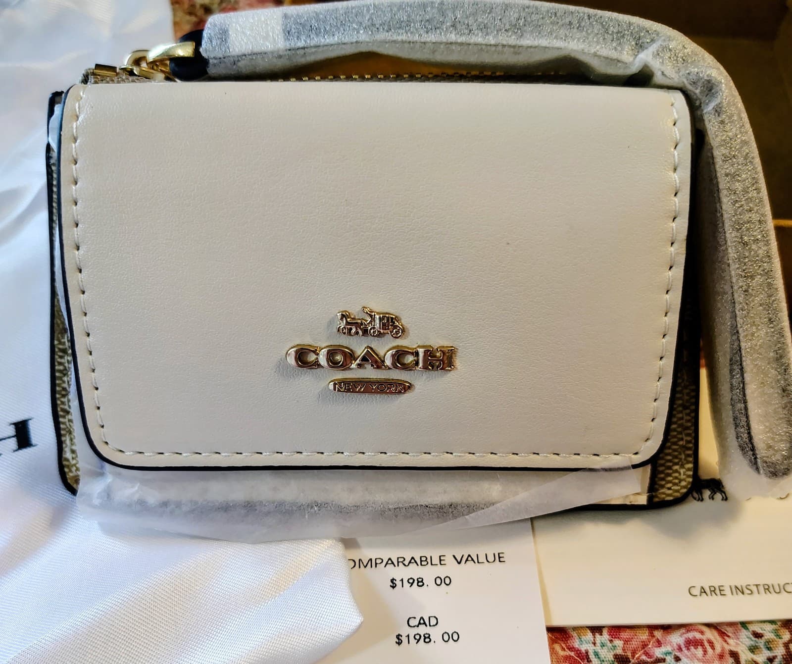 Coach Trifold Wallet NIB White Logo - Thumbnail 13