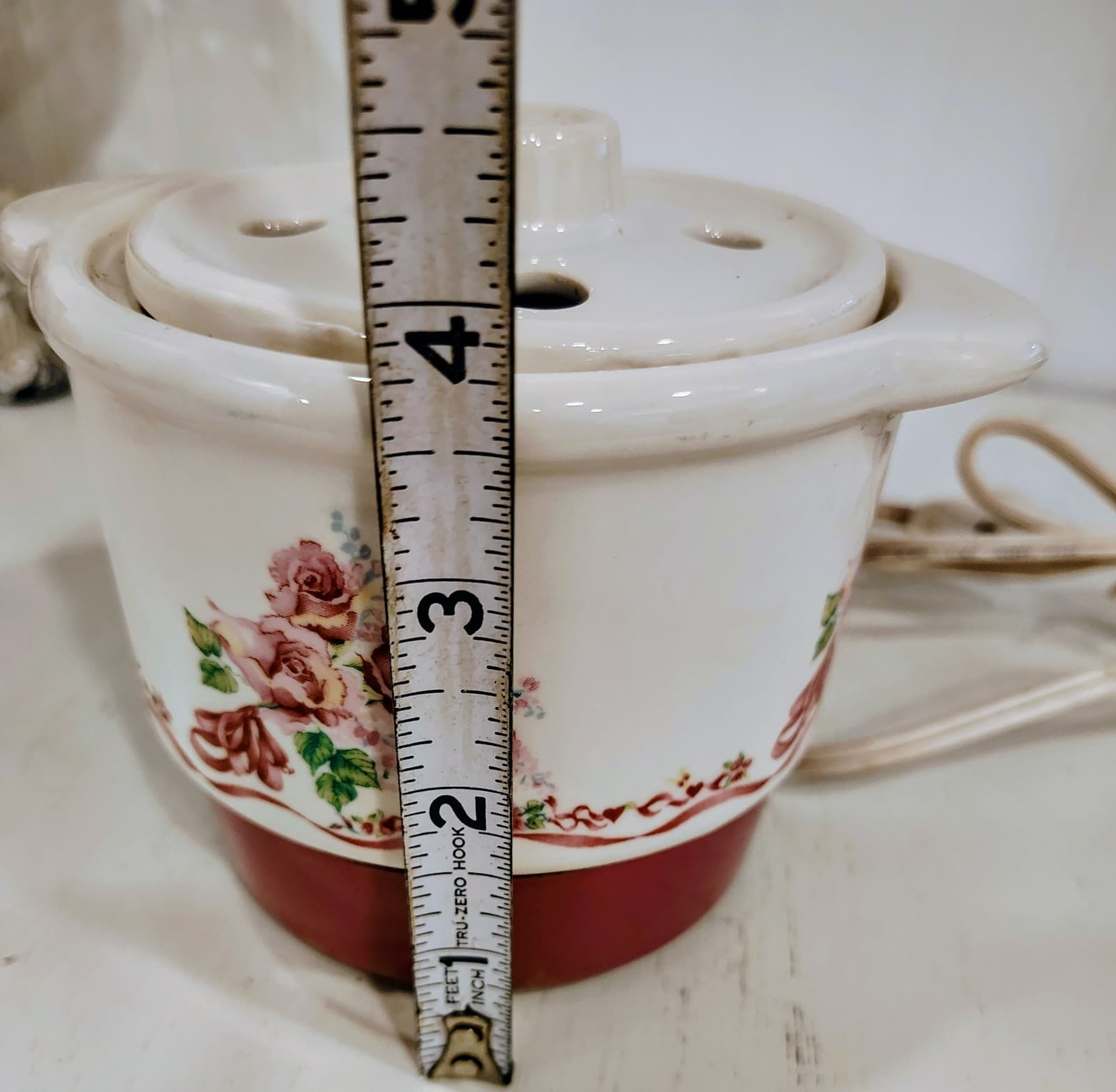 Vintage Electric Simmer Potpourri Pot, Floral Design - Thumbnail 10