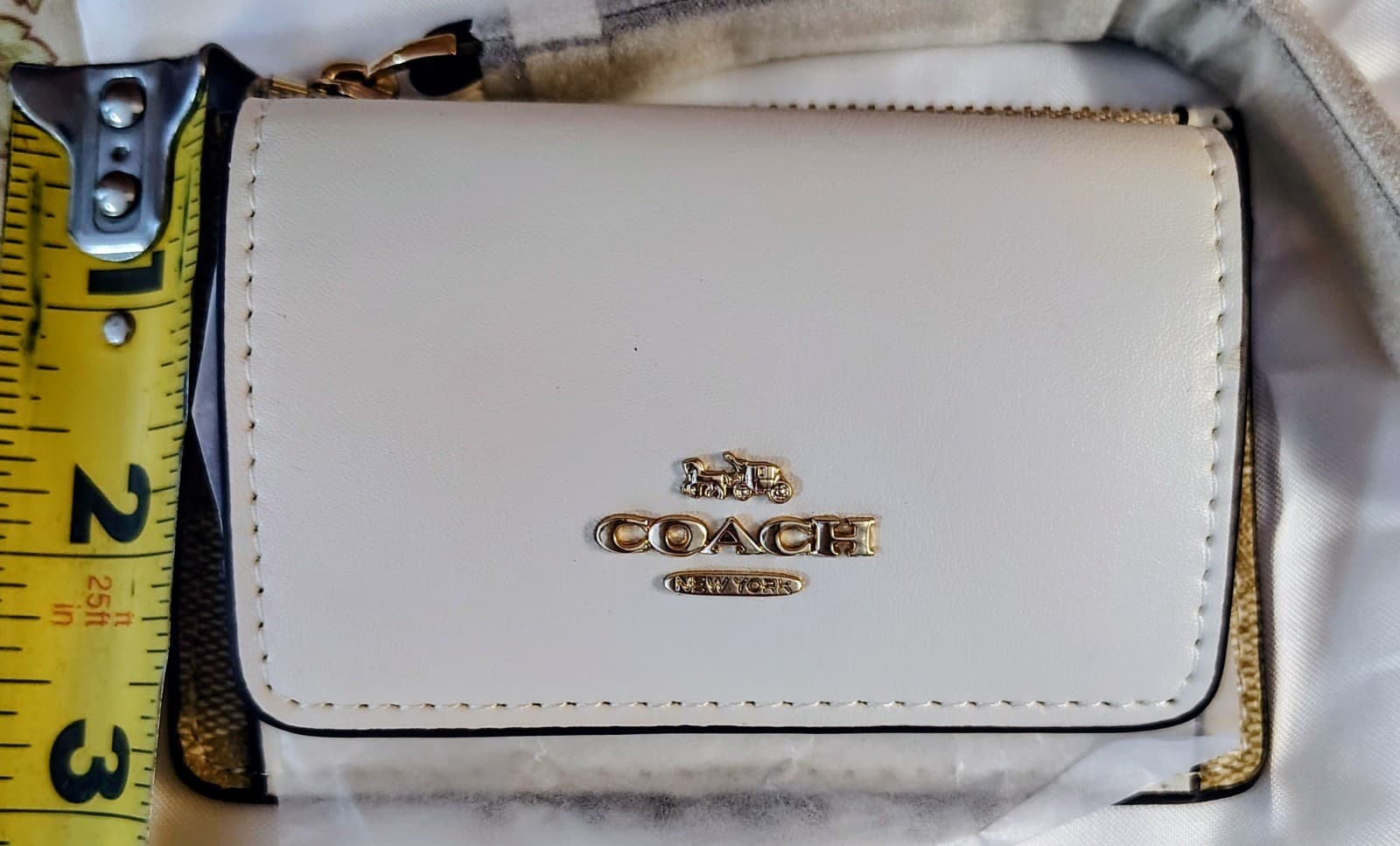 Coach Trifold Wallet NIB White Logo - Thumbnail 2