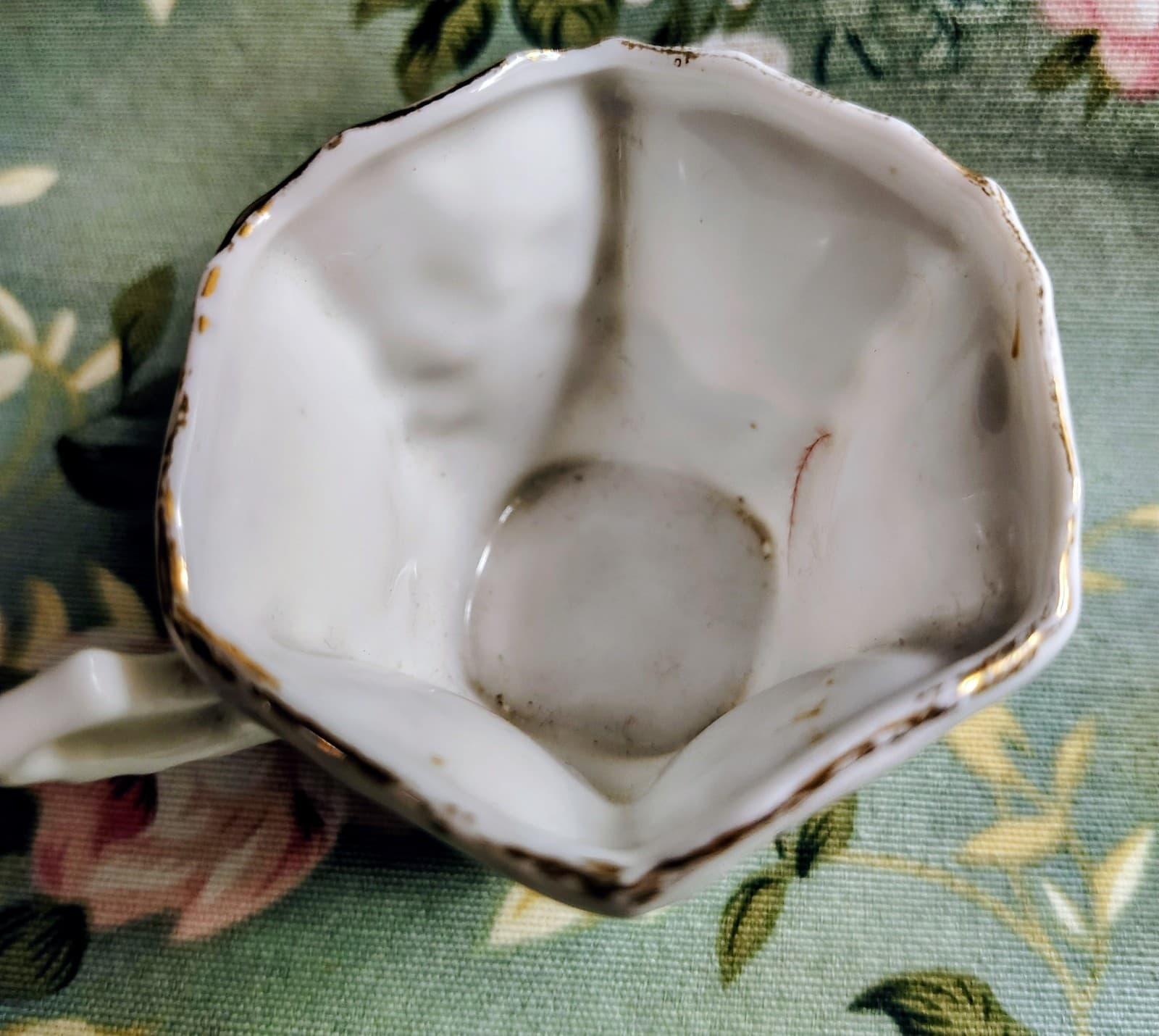 Antique Victorian Delicate Porcelain China Cup 1890's, Stamp 639 - Thumbnail 4