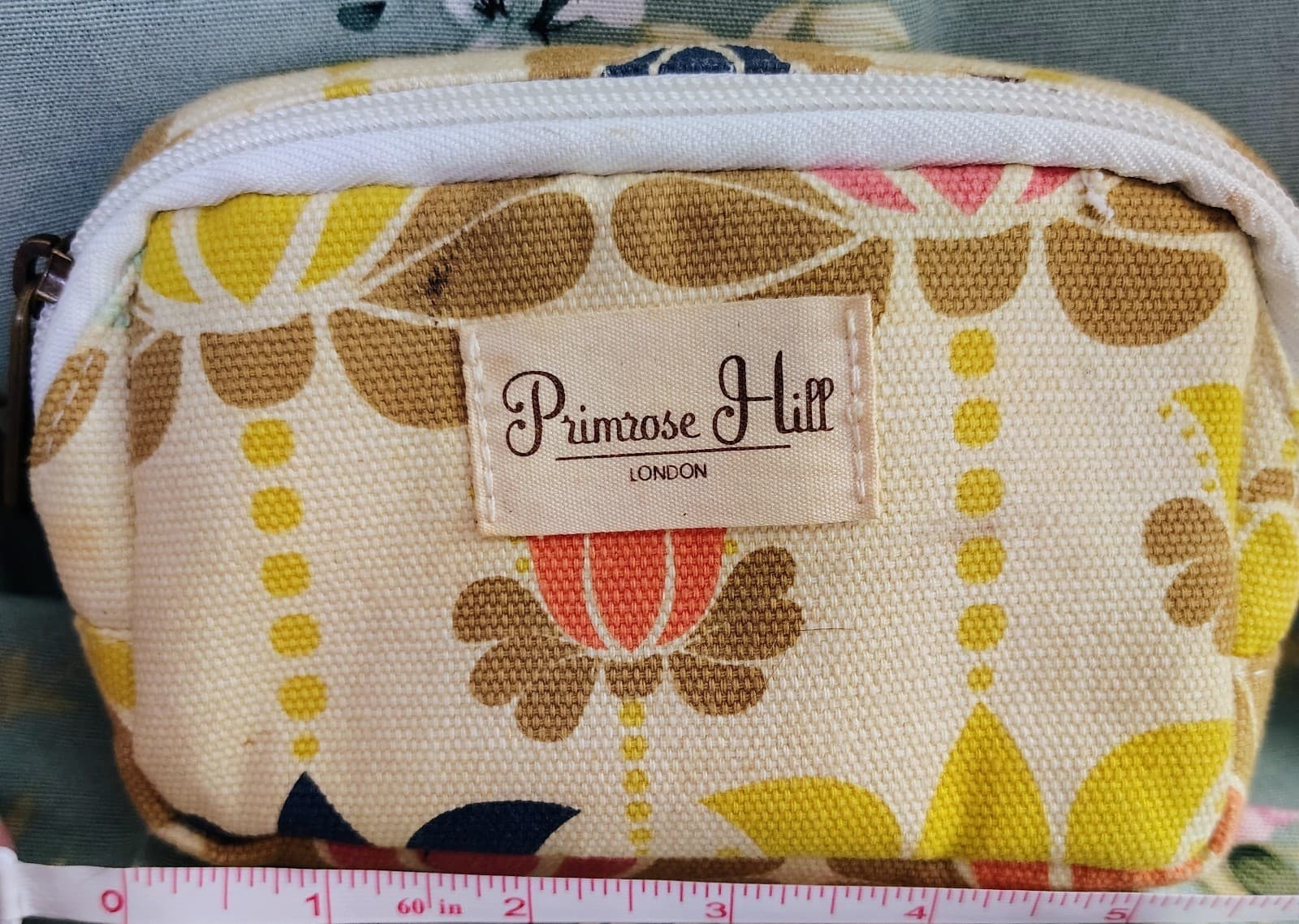 Primrose Hill London Makeup Cosmetic Case Pouch Floral Print Zip Close - Thumbnail 8