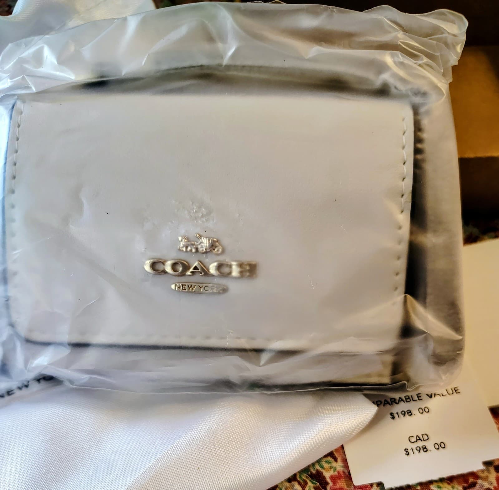 Coach Trifold Wallet NIB White Logo - Thumbnail 14