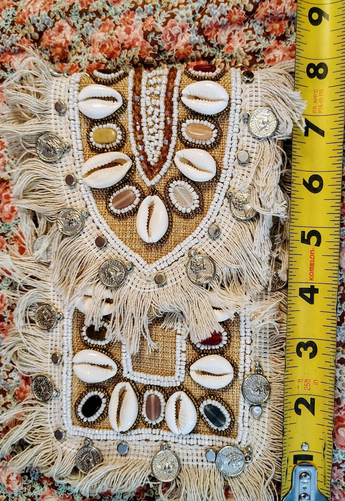 Bohemian Wallet Clutch With Coins, Shells, Beads - Thumbnail 6